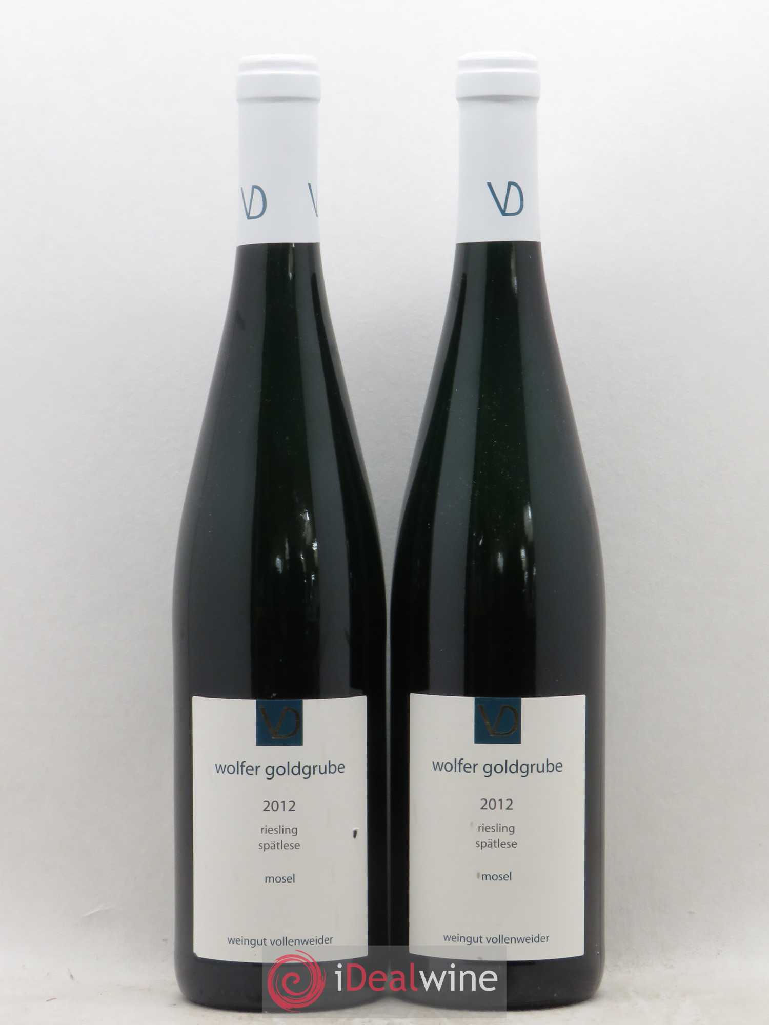 Allemagne Mosel-Saar Weingut Vollenweider Wolfer Goldgrub Riesling Spatlese (sans prix de réserve) 2012 - Posten von 2 Flaschen - 0
