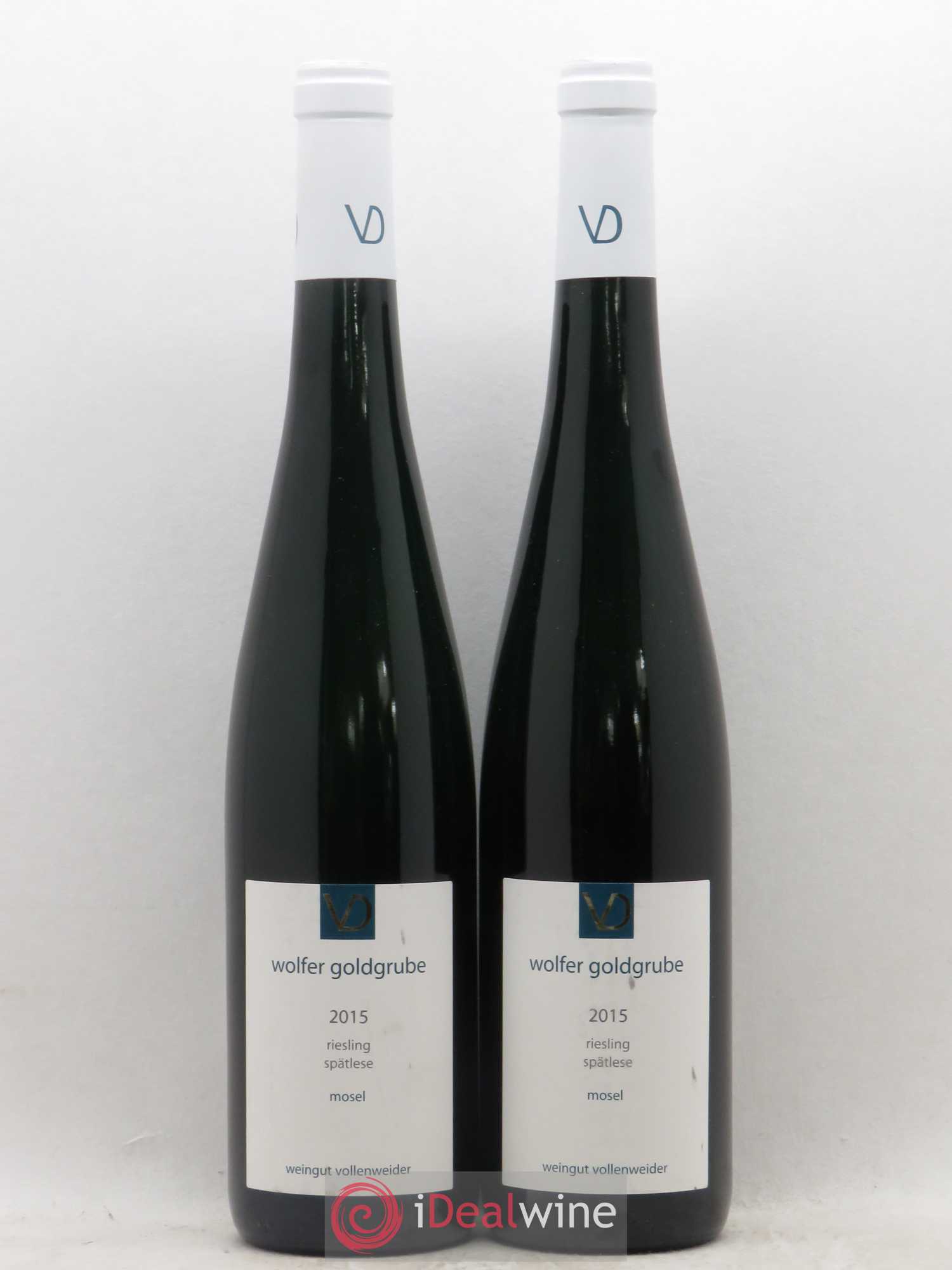 Allemagne Mosel-Saar Weingut Vollenweider Wolfer Goldgrub Riesling Spatlese 2015 - Posten von 2 Flaschen - 0