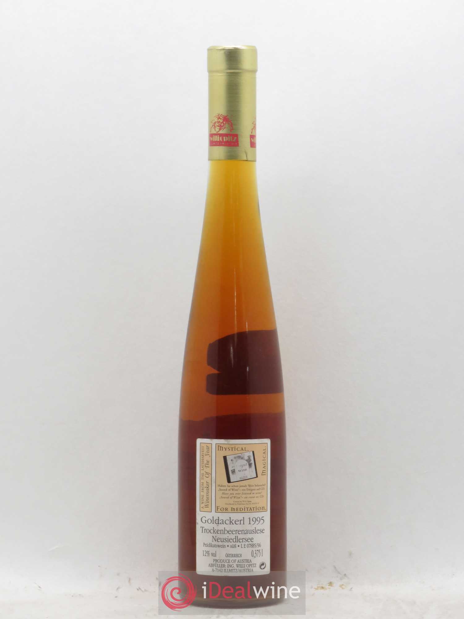 Autriche Neusiedlersee Trockenbeeranauslese Willi Opitz Goldacerl (sans prix de réserve) 1995 - Posten von 1 Demi-Flasche - 1
