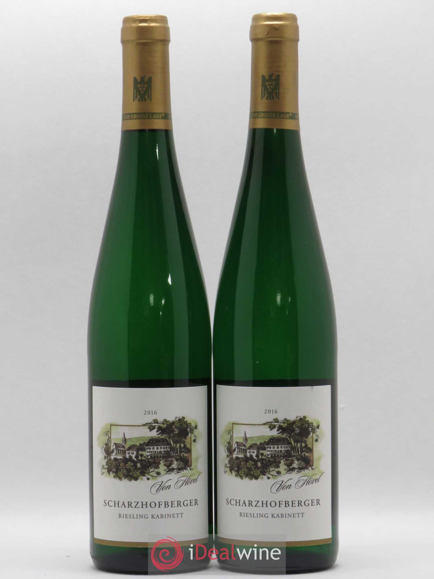 Riesling Kabinett Von Hovel Scharzhofberger (sans prix de réserve) 2016 - Posten von 2 Flaschen - 0