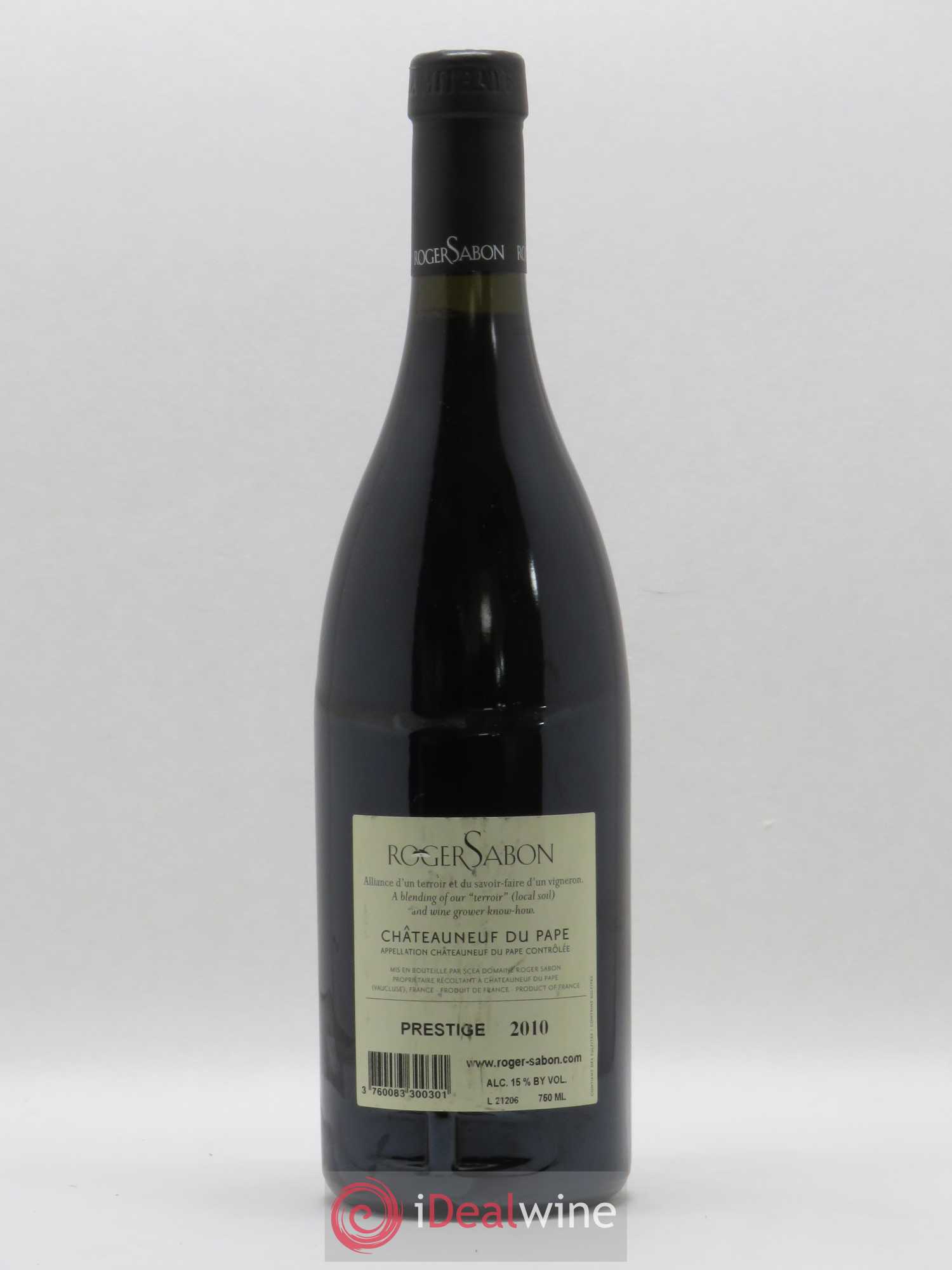 Châteauneuf-du-Pape Cuvée Prestige Roger Sabon (Domaine)  (sans prix de réserve) 2010 - Lot de 1 bouteille - 1