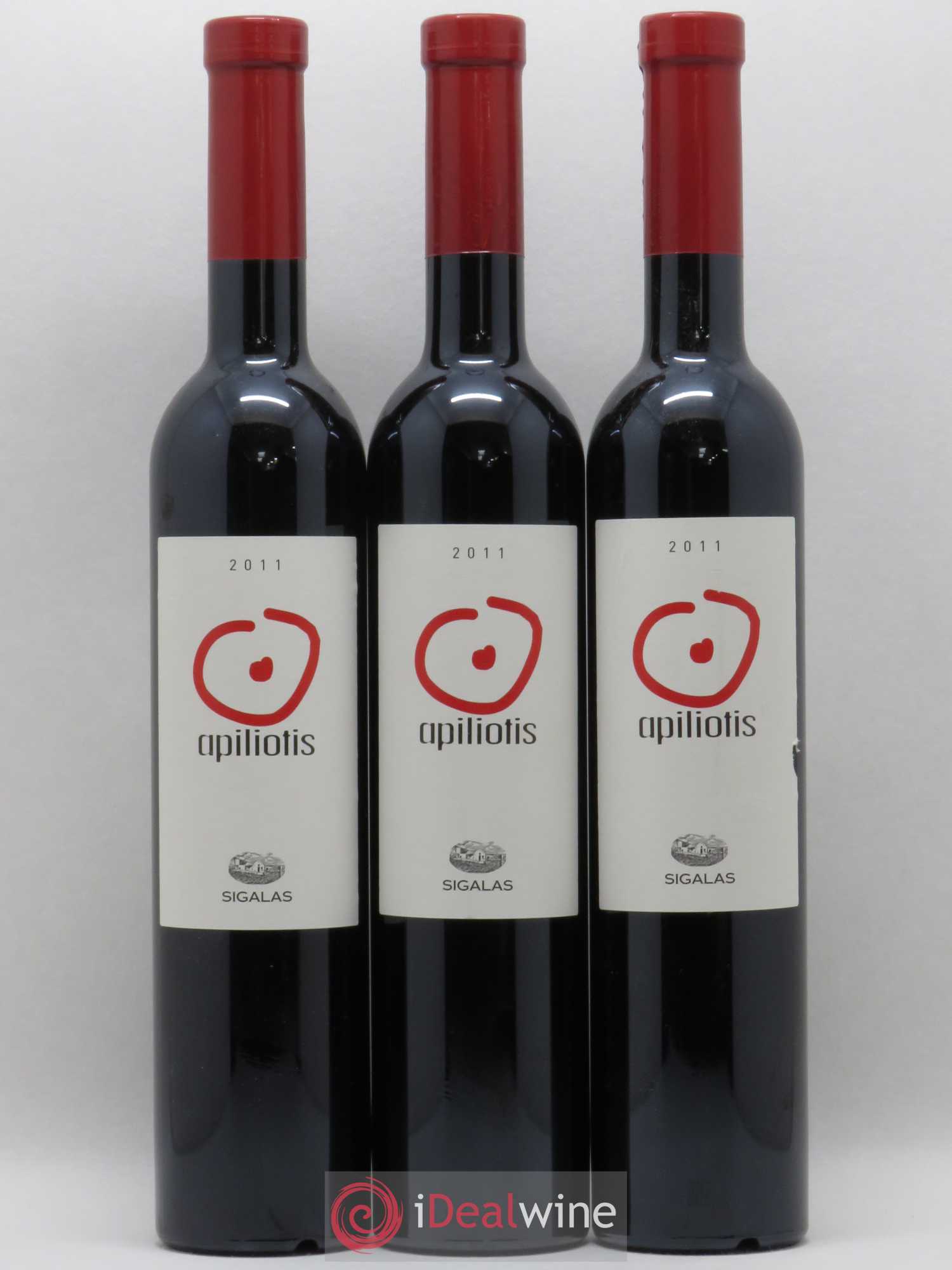 Vins Etrangers Grèce Apiliotis Domaine Sigalas (sans prix de réserve) 2011 - Posten von 3 Flaschen - 0