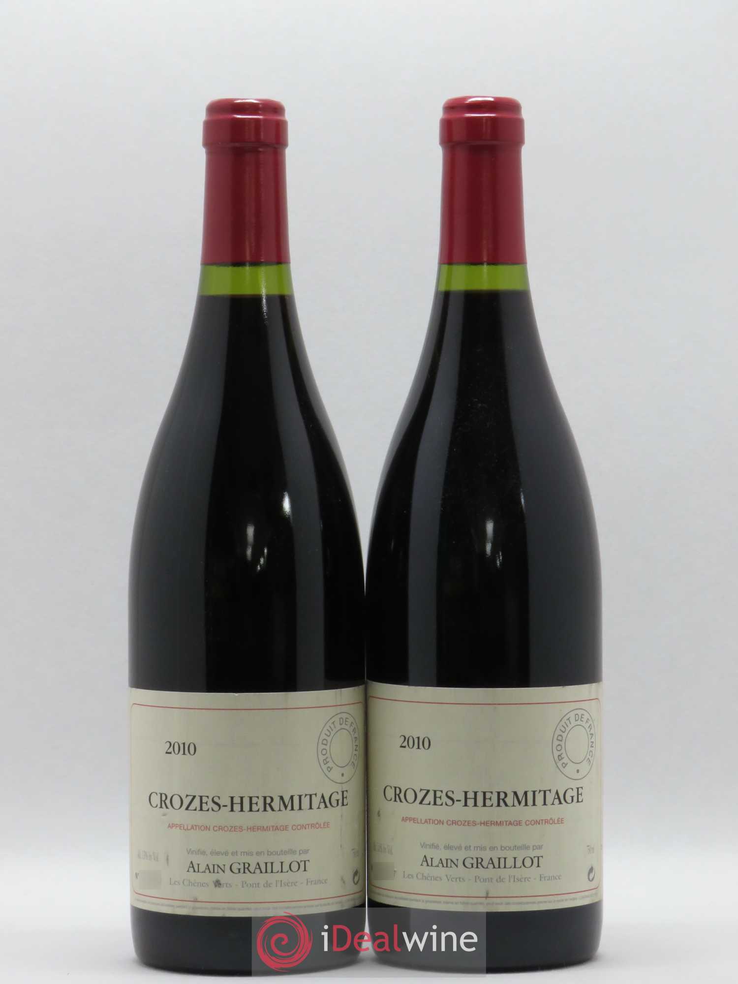 Crozes-Hermitage Domaine Graillot (senza prezzo di riserva) 2010 - Lotto di 2 bottiglie - 0