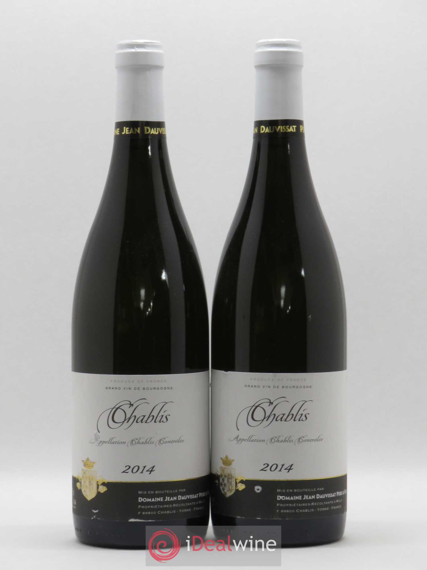 Chablis Domaine Jean Dauvissat (sans prix de réserve) 2014 - Posten von 2 Flaschen - 0