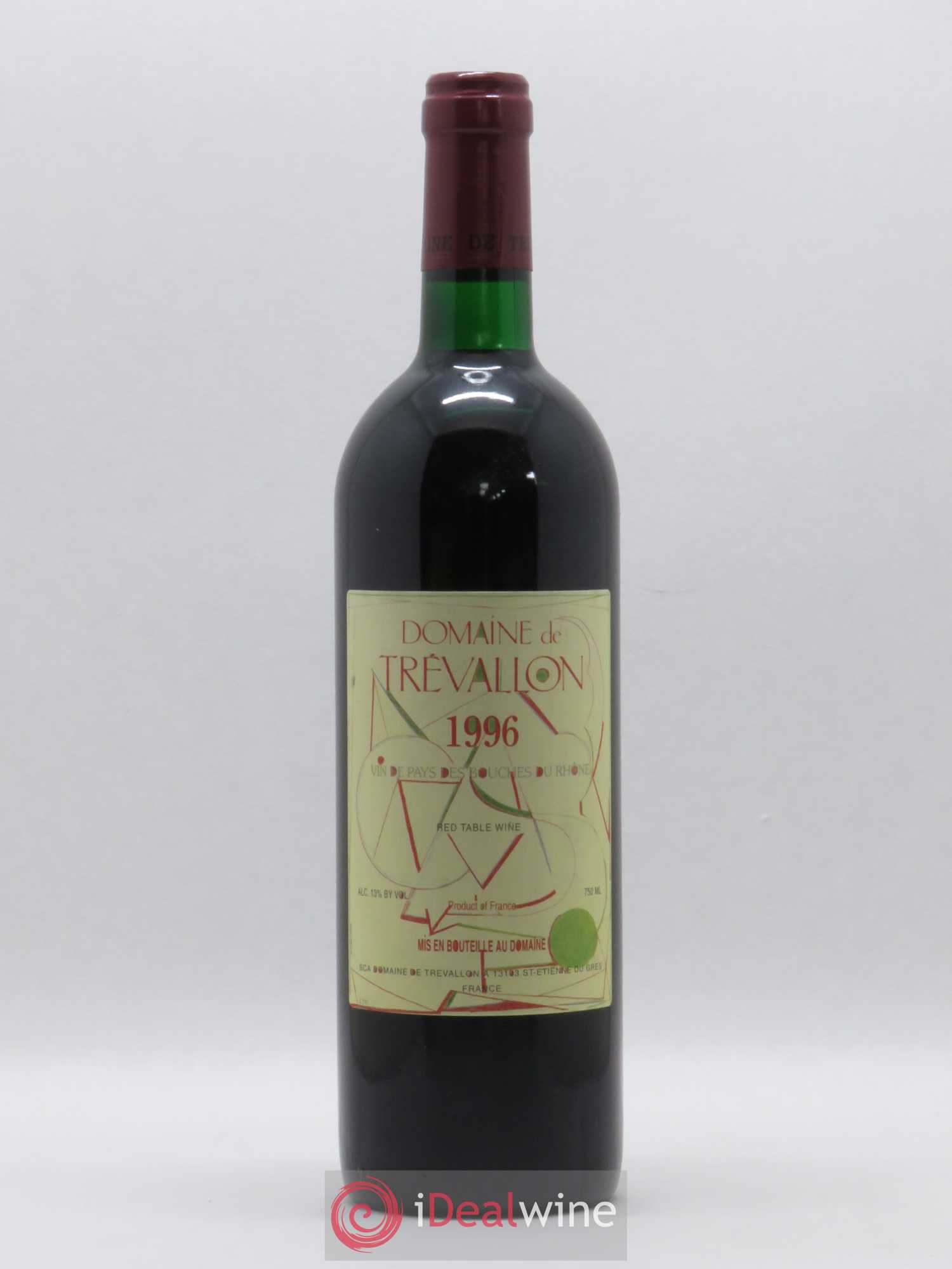 VDP Bouches du Rhône Trévallon (Domaine de) Eloi Dürrbach (sans prix de réserve) 1996 - Lot de 1 bouteille - 0