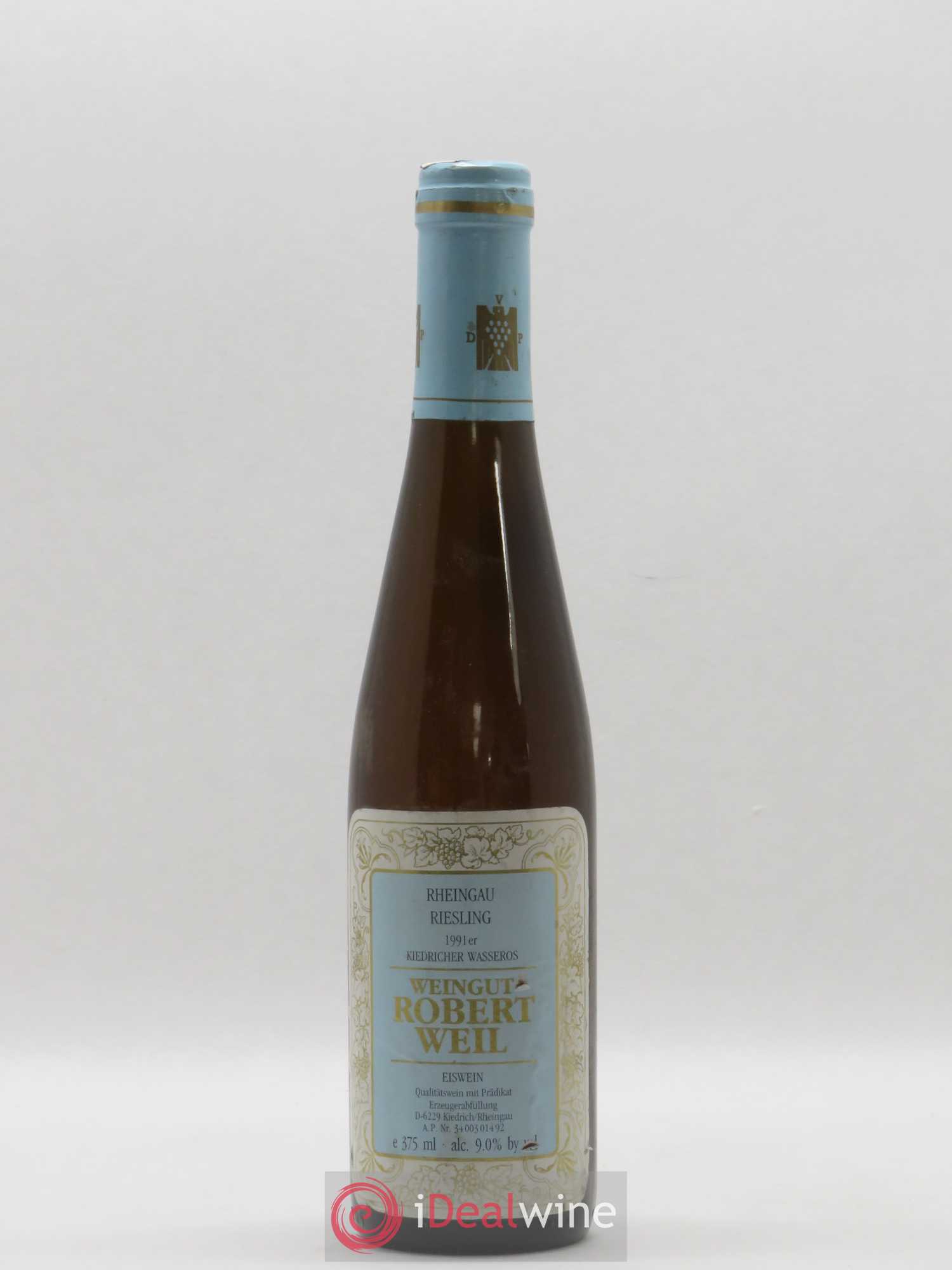 Riesling-Eiswein Weingut Robert Weil Kiedricher Wasseros (sans prix de réserve) 1991 - Posten von 1 Demi-Flasche - 0