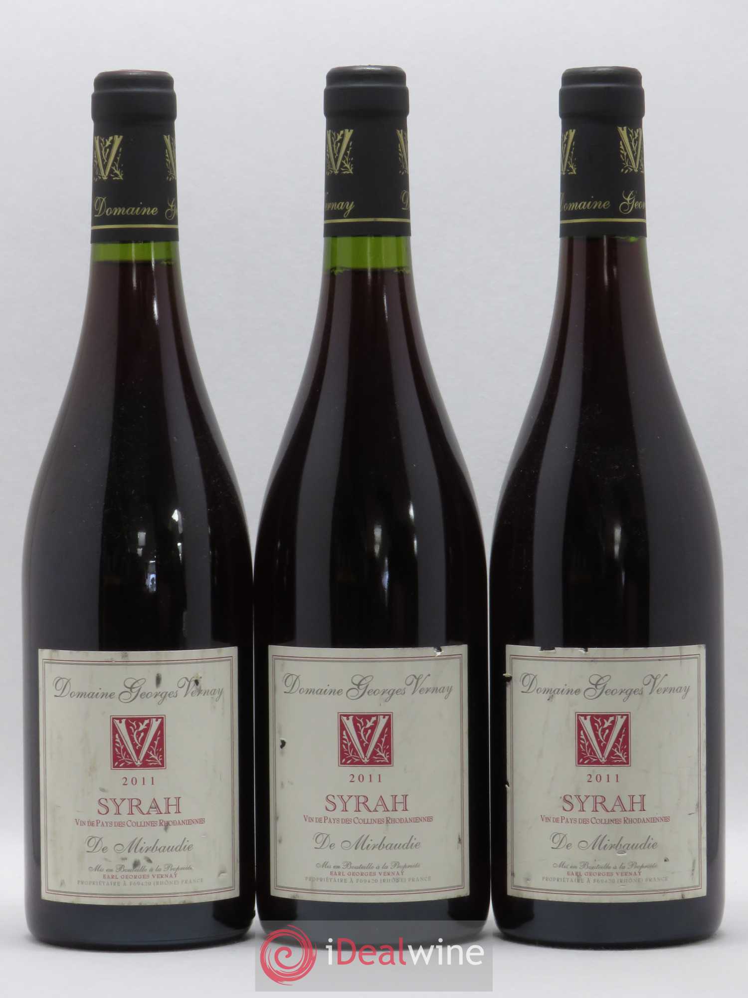 Collines Rhodaniennes Cuvée de Mirabaudie Domaine Georges Vernay (sans prix de réserve) 2011 - Posten von 3 Flaschen - 0