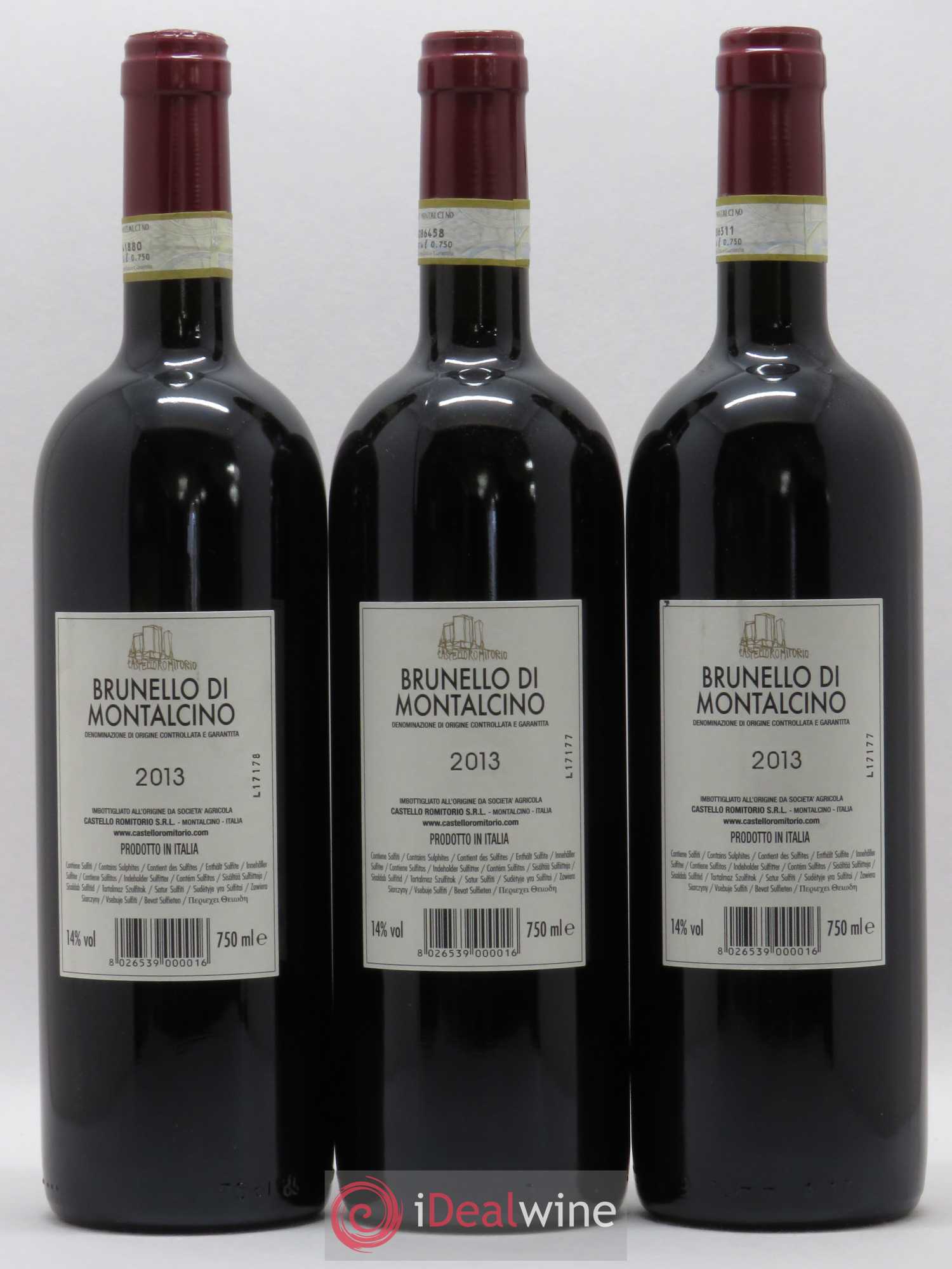Brunello di Montalcino Castello Romitorio (sans prix de réserve) 2013 - Posten von 3 Flaschen - 1