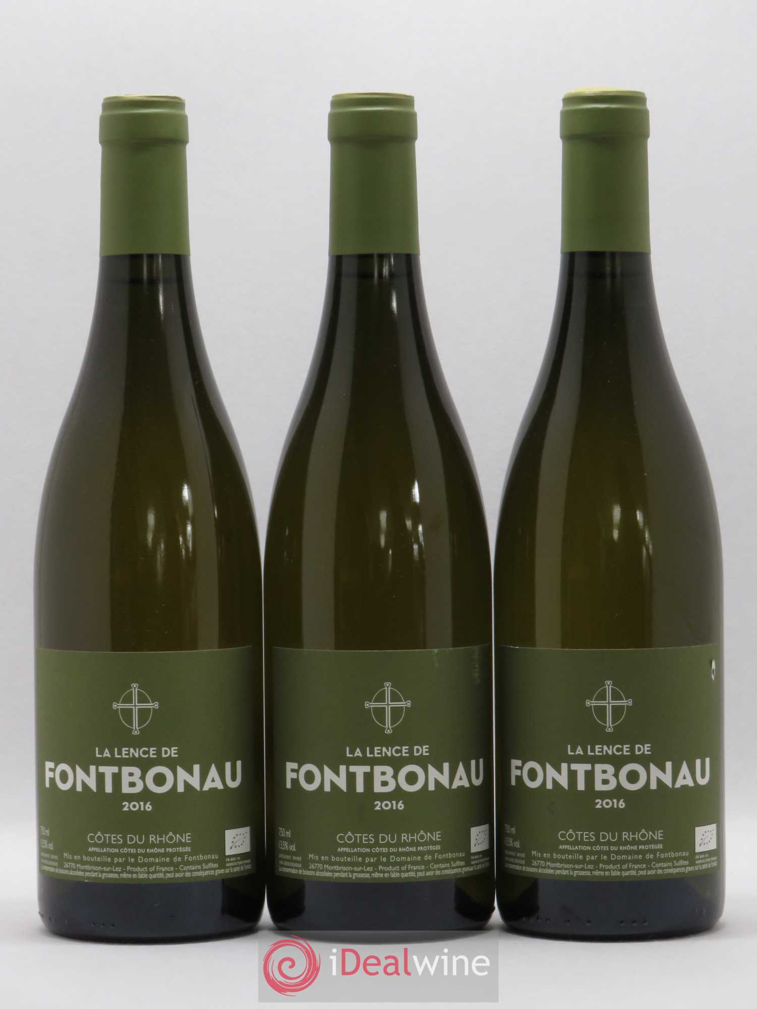 Côtes-du-Rhône Domaine Fontbonau La Lence de Fontbonau (sans prix de réserve) 2016 - Posten von 6 Flaschen - 2