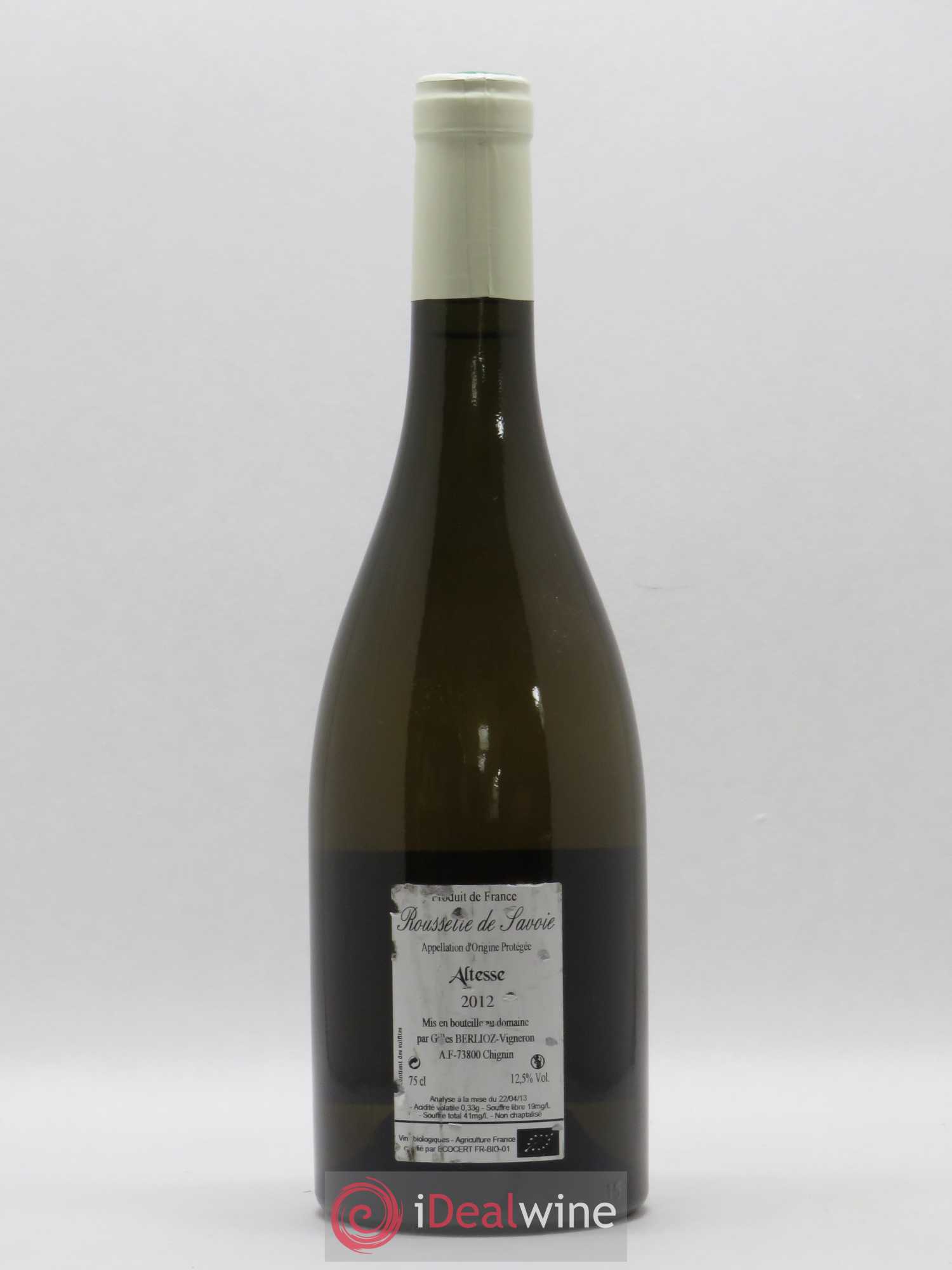Roussette de Savoie El Hem Gilles Berlioz (senza prezzo di riserva) 2012 - Lotto di 1 bottiglia - 1
