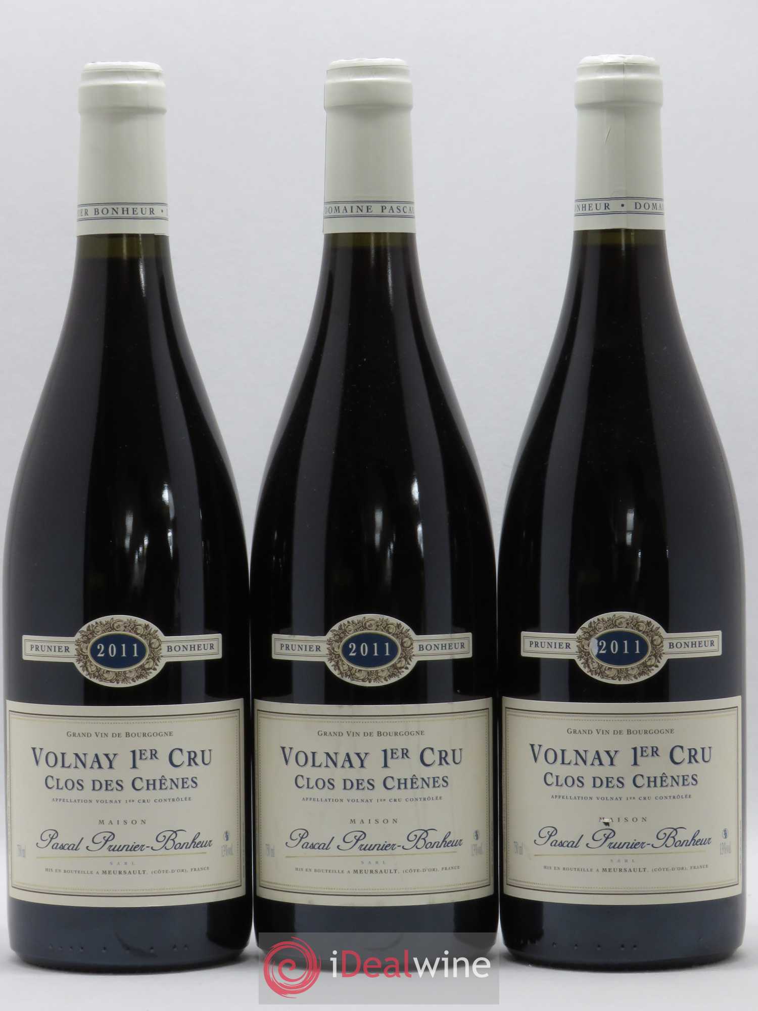 Volnay 1er Cru Clos des Chênes Pascal Prunier Bonheur (sans prix de réserve) 2011 - Posten von 3 Flaschen - 0