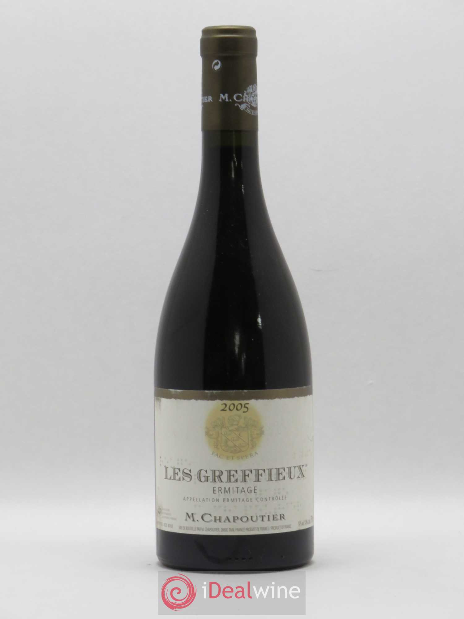 Hermitage Ermitage Les Greffieux Chapoutier 2005 - Lot de 1 bouteille - 0