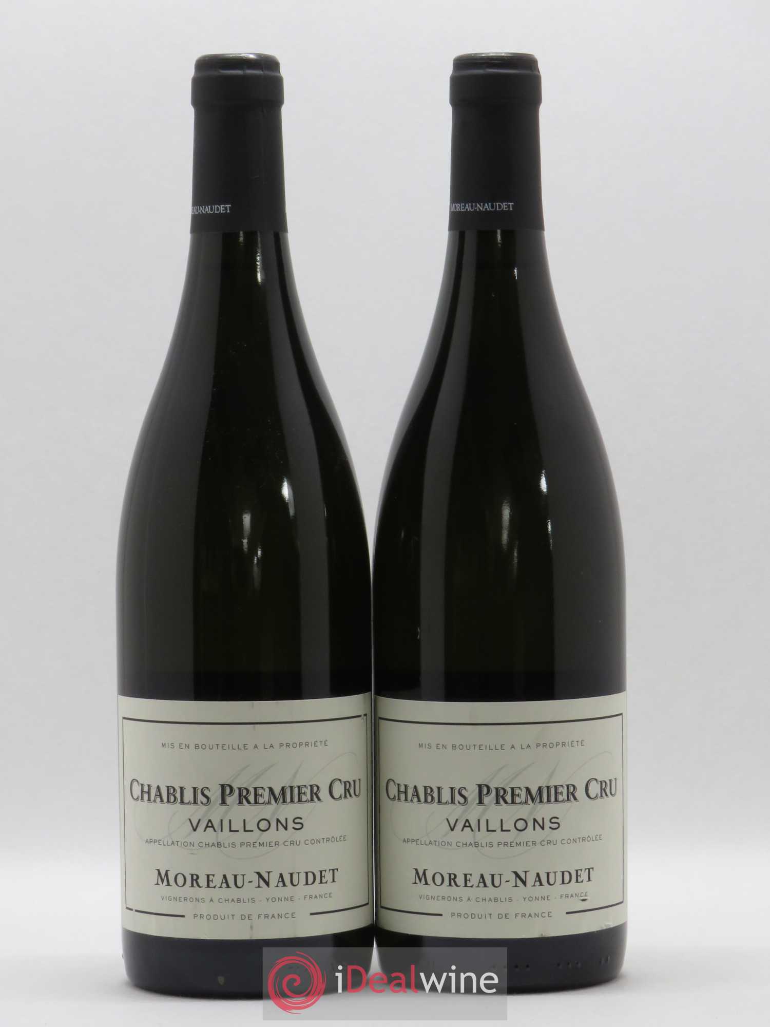 Chablis 1er Cru Vaillons Moreau Naudet (sans prix de réserve) 2015 - Posten von 2 Flaschen - 0
