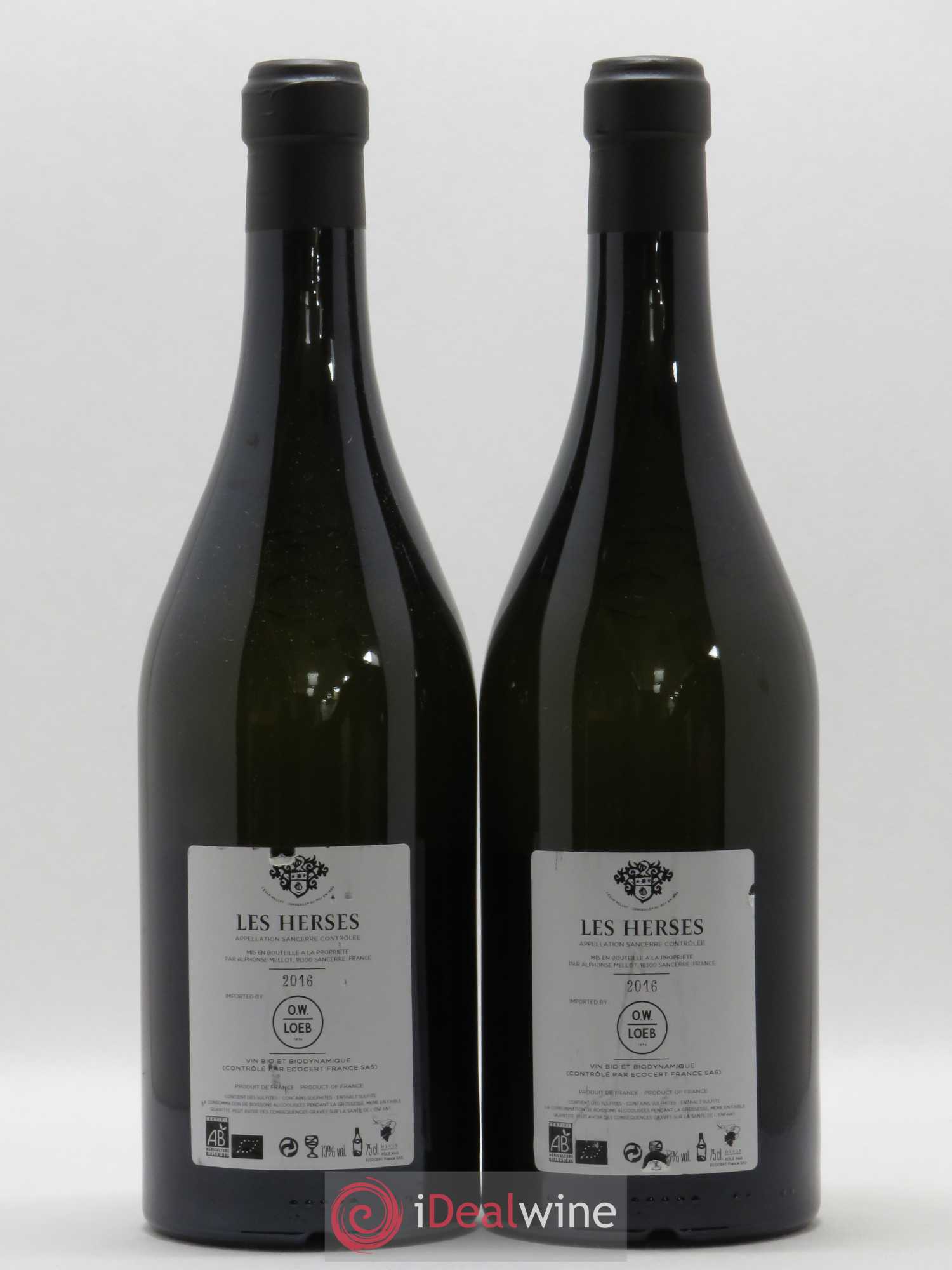 Sancerre Les Herses Alphonse Mellot (sans prix de réserve) 2016 - Lotto di 2 bottiglie - 1