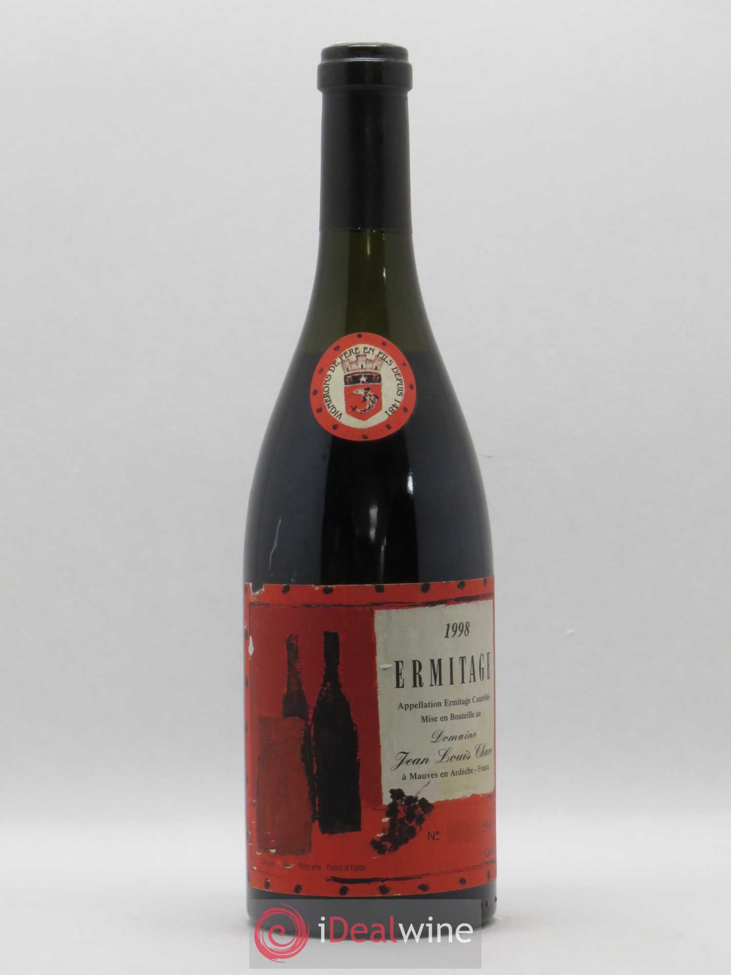 Hermitage Ermitage Cuvée Cathelin Jean-Louis Chave 1998 - Lot de 1 bouteille - 0