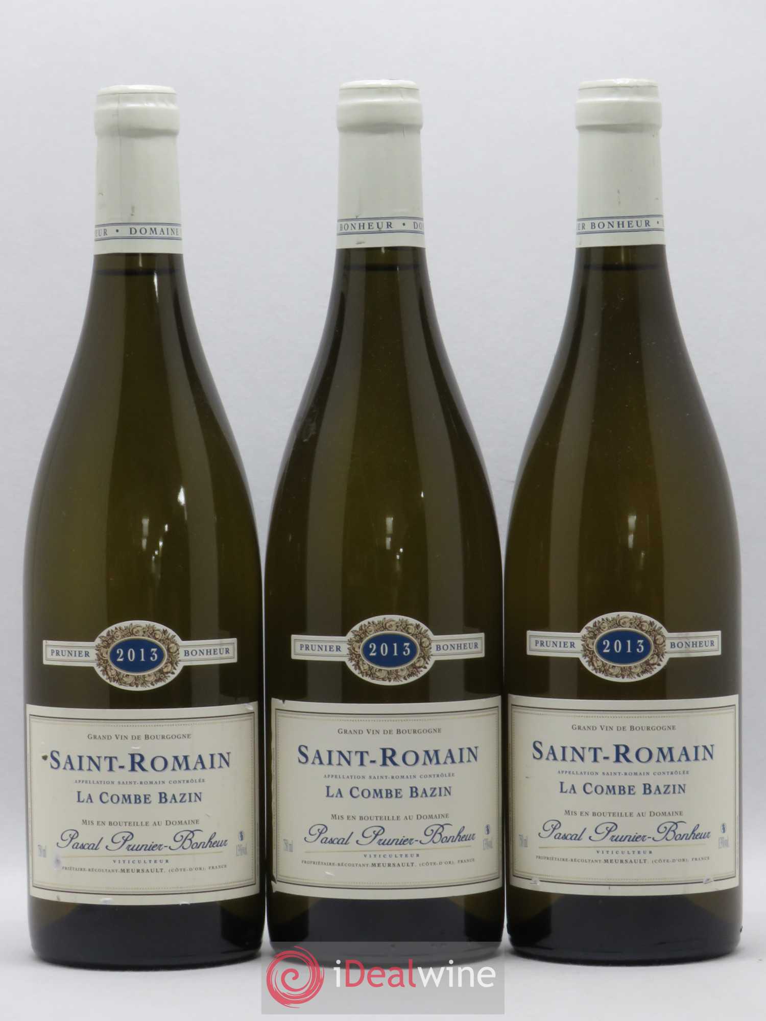 Saint-Romain Pascal Prunier Bonheur La Combe Bazin (sans prix de réserve) 2013 - Posten von 3 Flaschen - 0