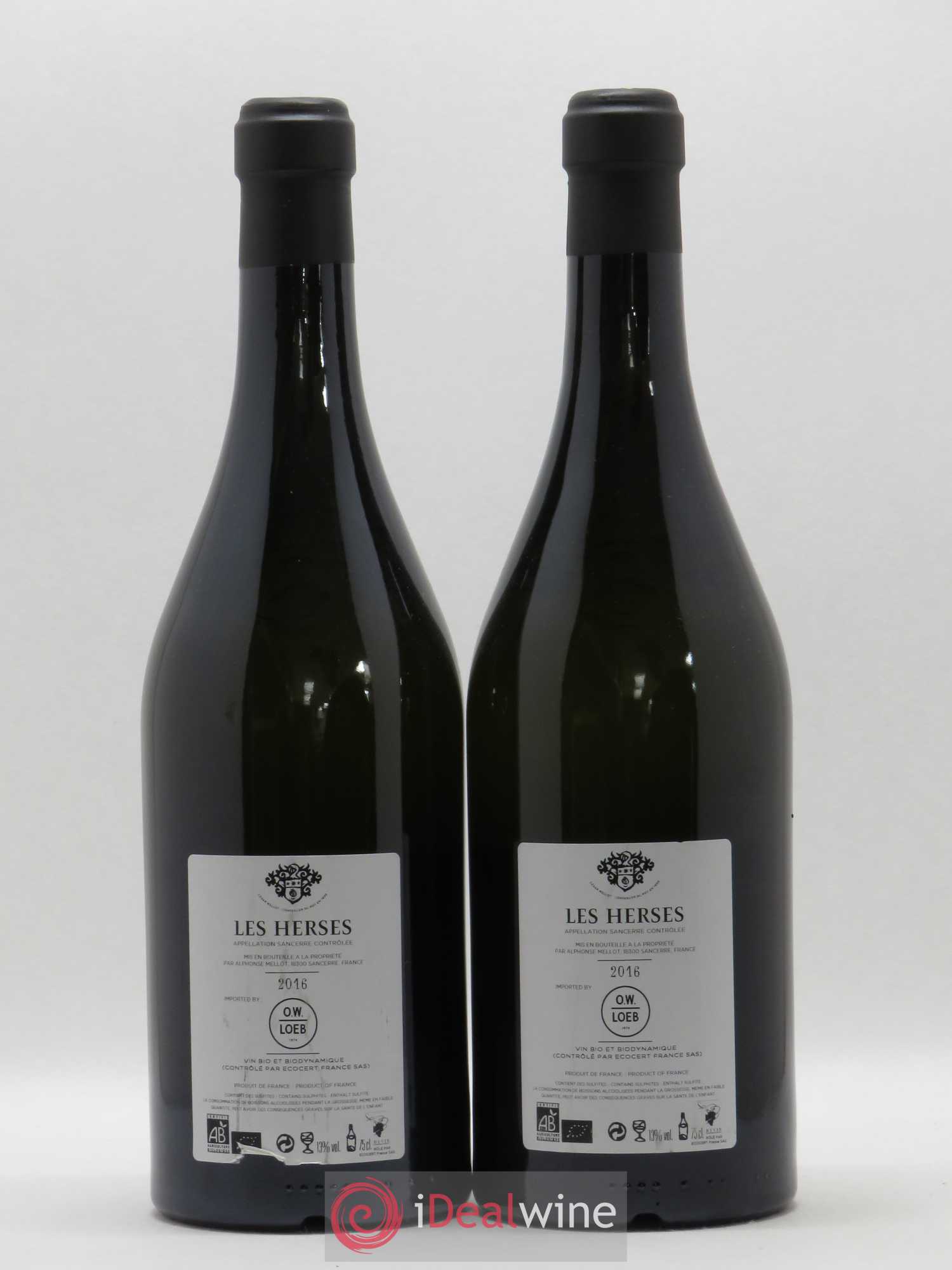 Sancerre Les Herses (sans prix de réserve) 2016 - Posten von 2 Flaschen - 1