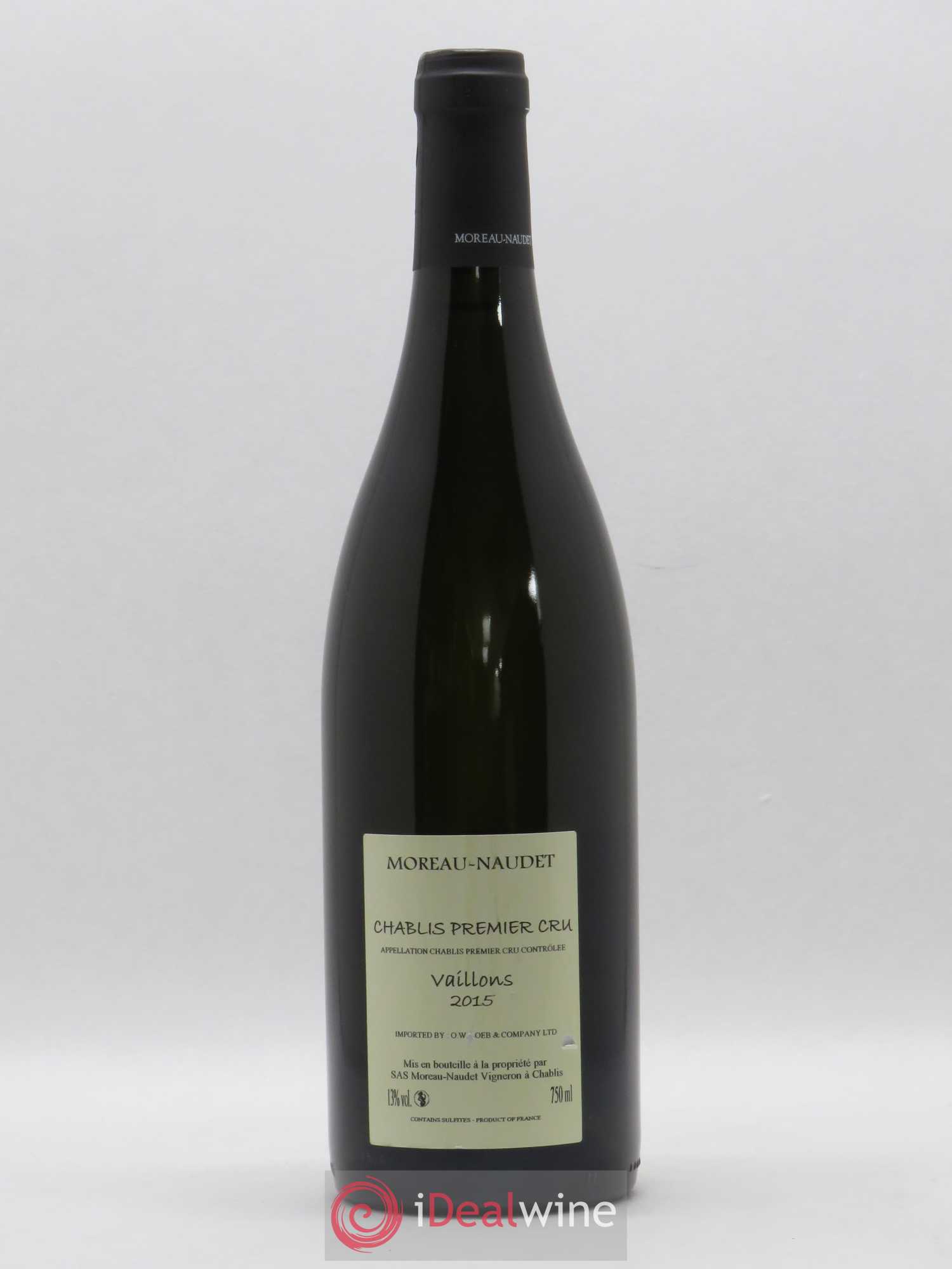 Chablis 1er Cru Vaillons Moreau Naudet (sans prix de réserve) 2015 - Posten von 1 Flasche - 1