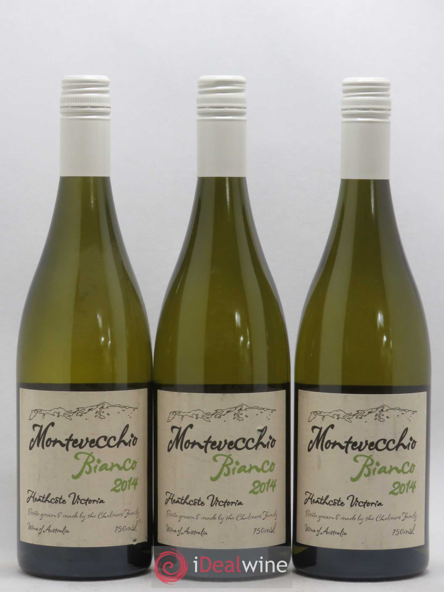 Australie Heathcote Victoria Chalmers Montevecchio Bianco (sans prix de réserve) 2014 - Posten von 3 Flaschen - 0