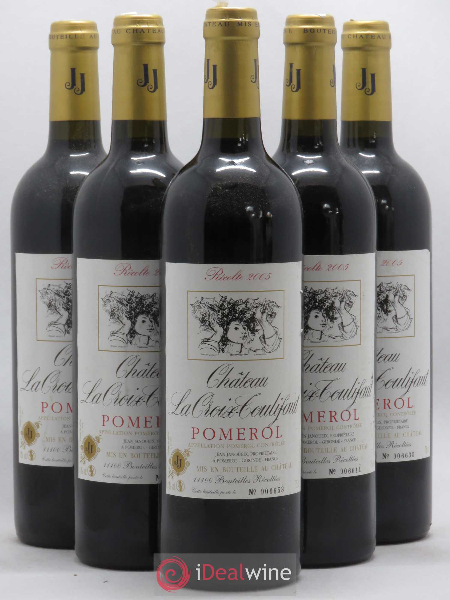 Château la Croix Toulifaut 2005 - Lot de 5 bouteilles - 0