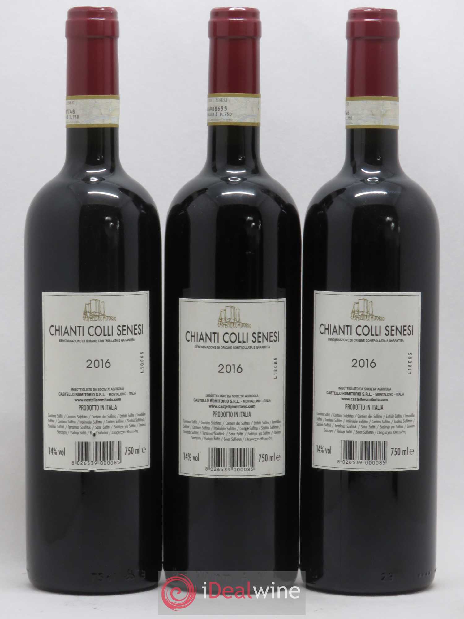 Chianti DOCG Castello Romitorio Colli Senessi (sans prix de réserve) 2016 - Posten von 5 Flaschen - 2