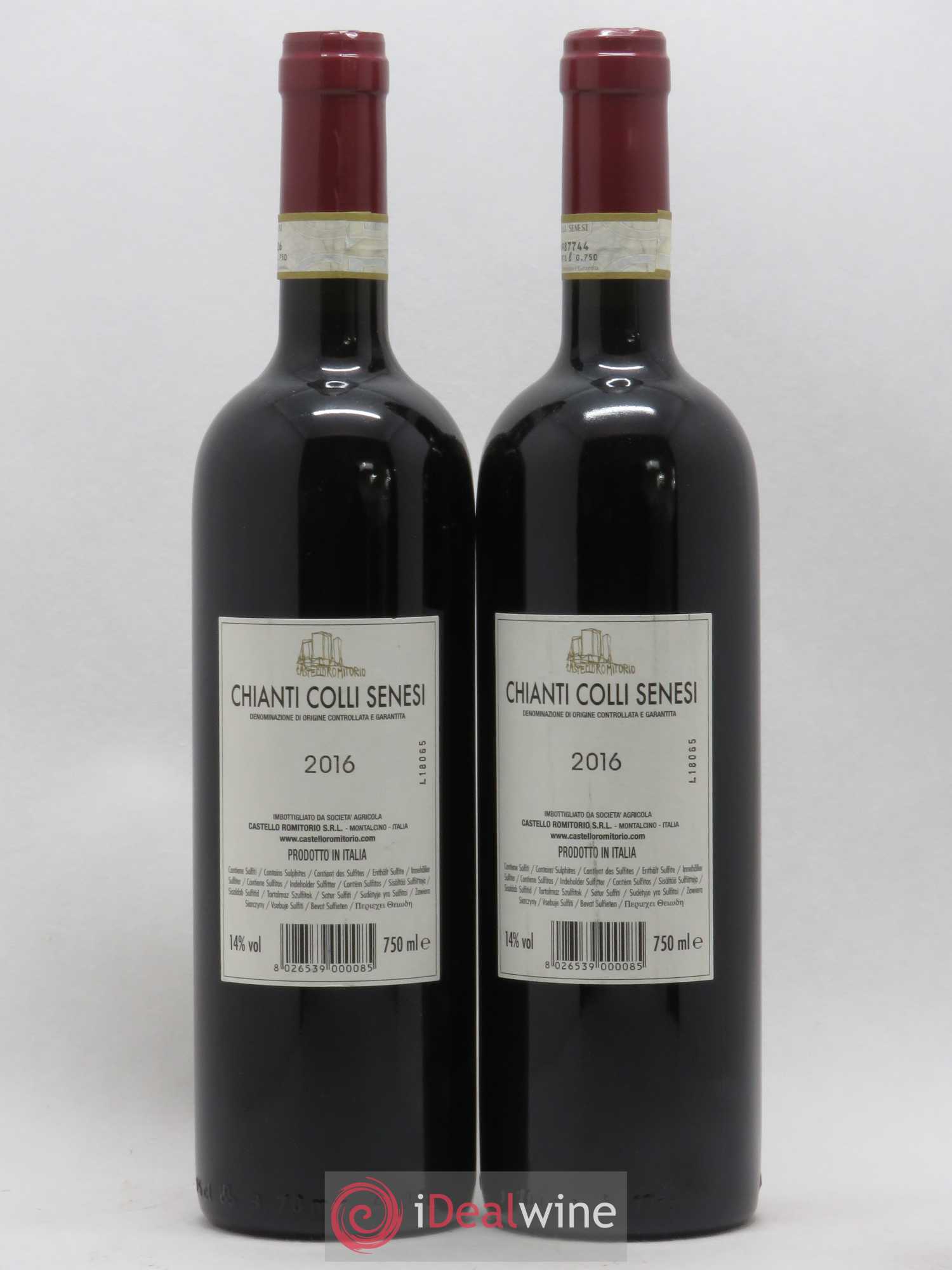 Chianti DOCG Castello Romitorio Colli Senessi (sans prix de réserve) 2016 - Posten von 5 Flaschen - 4