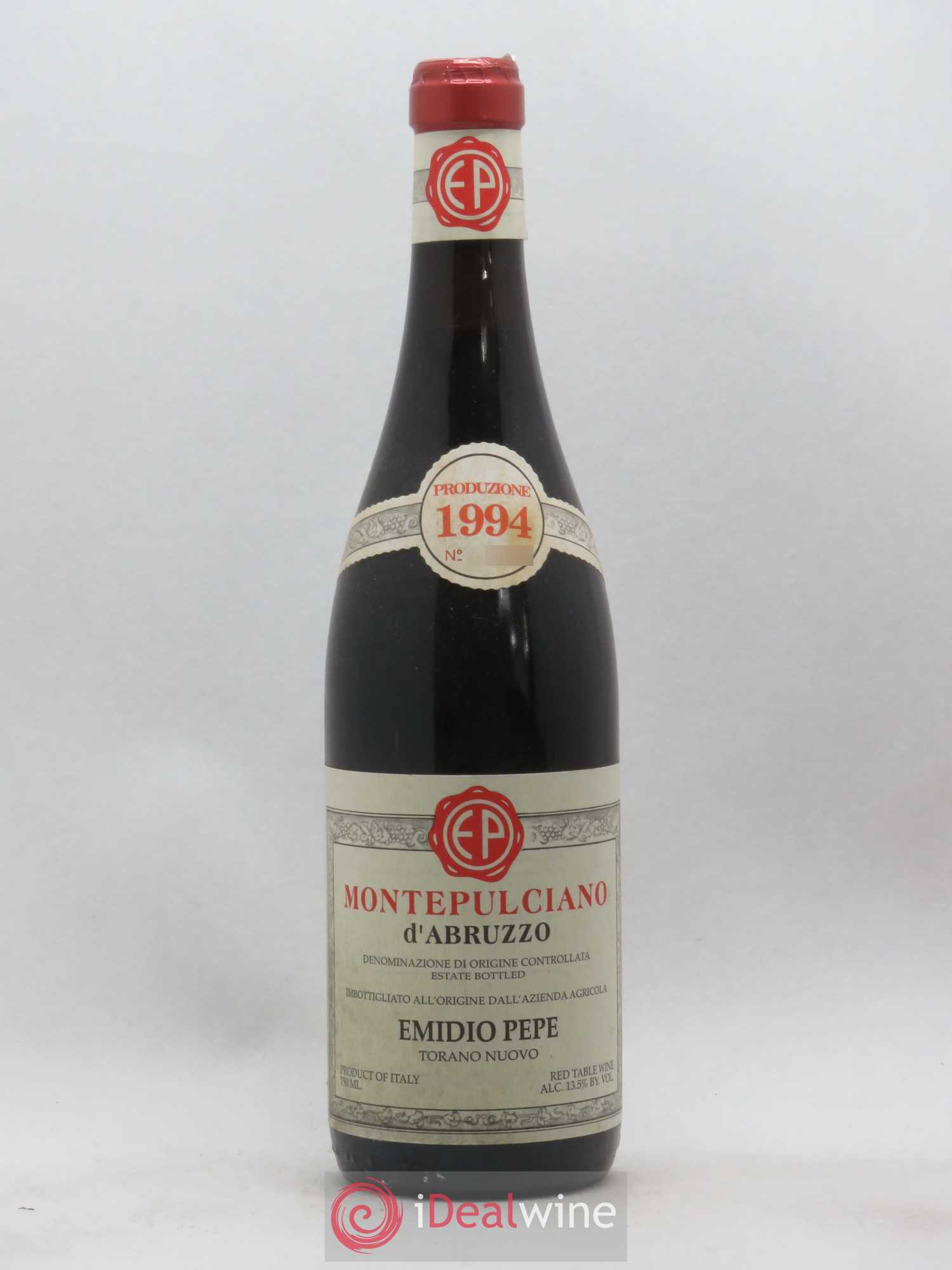 Montepulciano d'Abruzzo DOC Riserva Vecchie Viti Emidio Pepe (sans prix de réserve) 1994 - Lot de 1 bouteille - 0