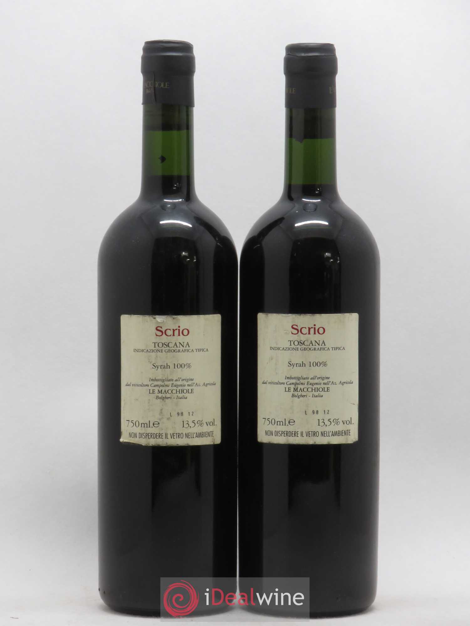 Toscana IGT Le Macchiole Scrio 1998 - Posten von 2 Flaschen - 1