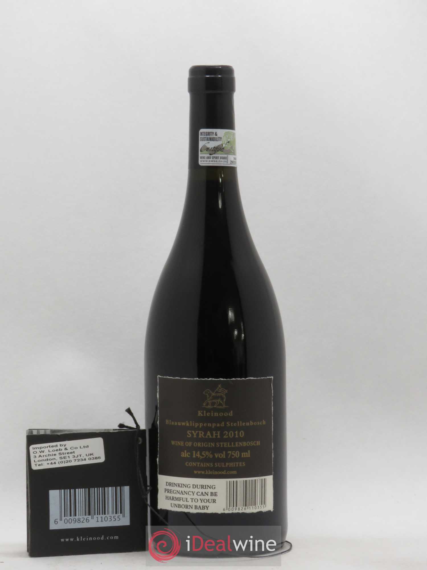 Afrique du Sud Kleinood Syrah Tamboerskloof John Spicer (sans prix de réserve) 2010 - Posten von 1 Flasche - 1