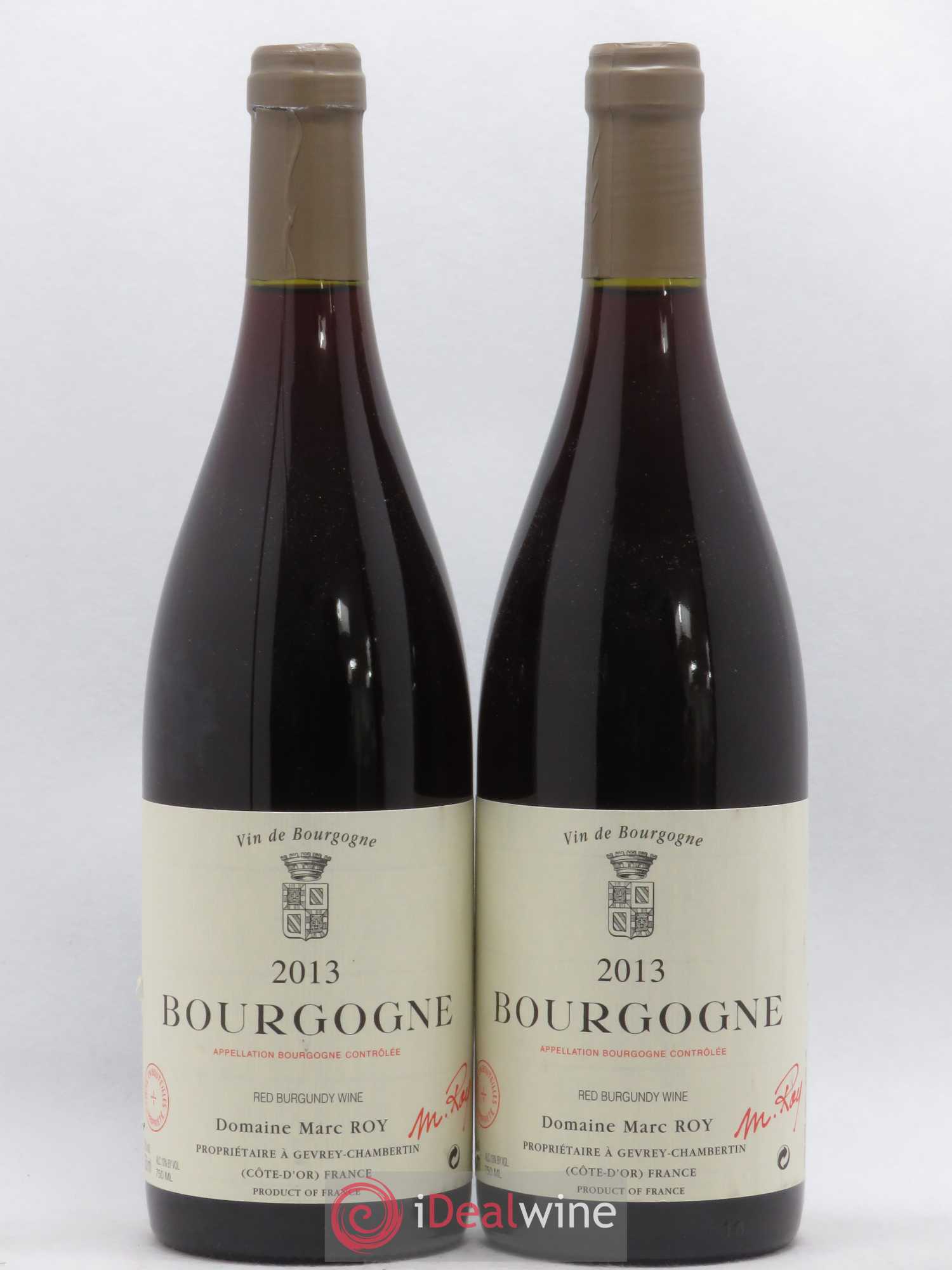 Bourgogne Domaine Marc Roy (sans prix de réserve) 2013 - Posten von 2 Flaschen - 0