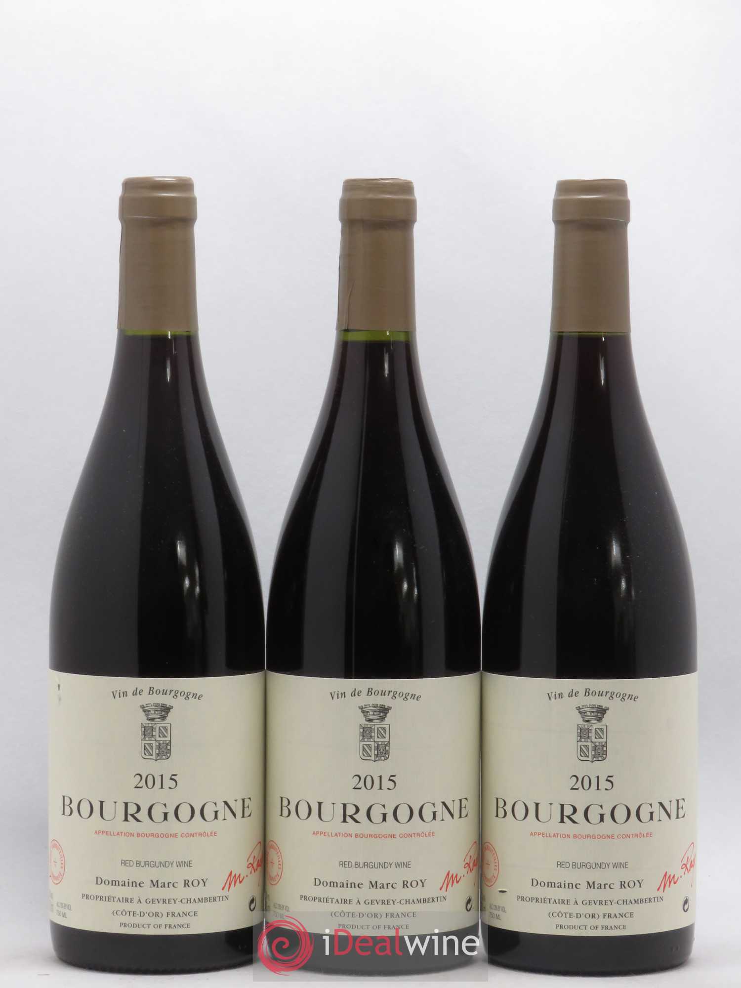 Bourgogne Domaine Marc Roy (sans prix de réserve) 2015 - Posten von 3 Flaschen - 0
