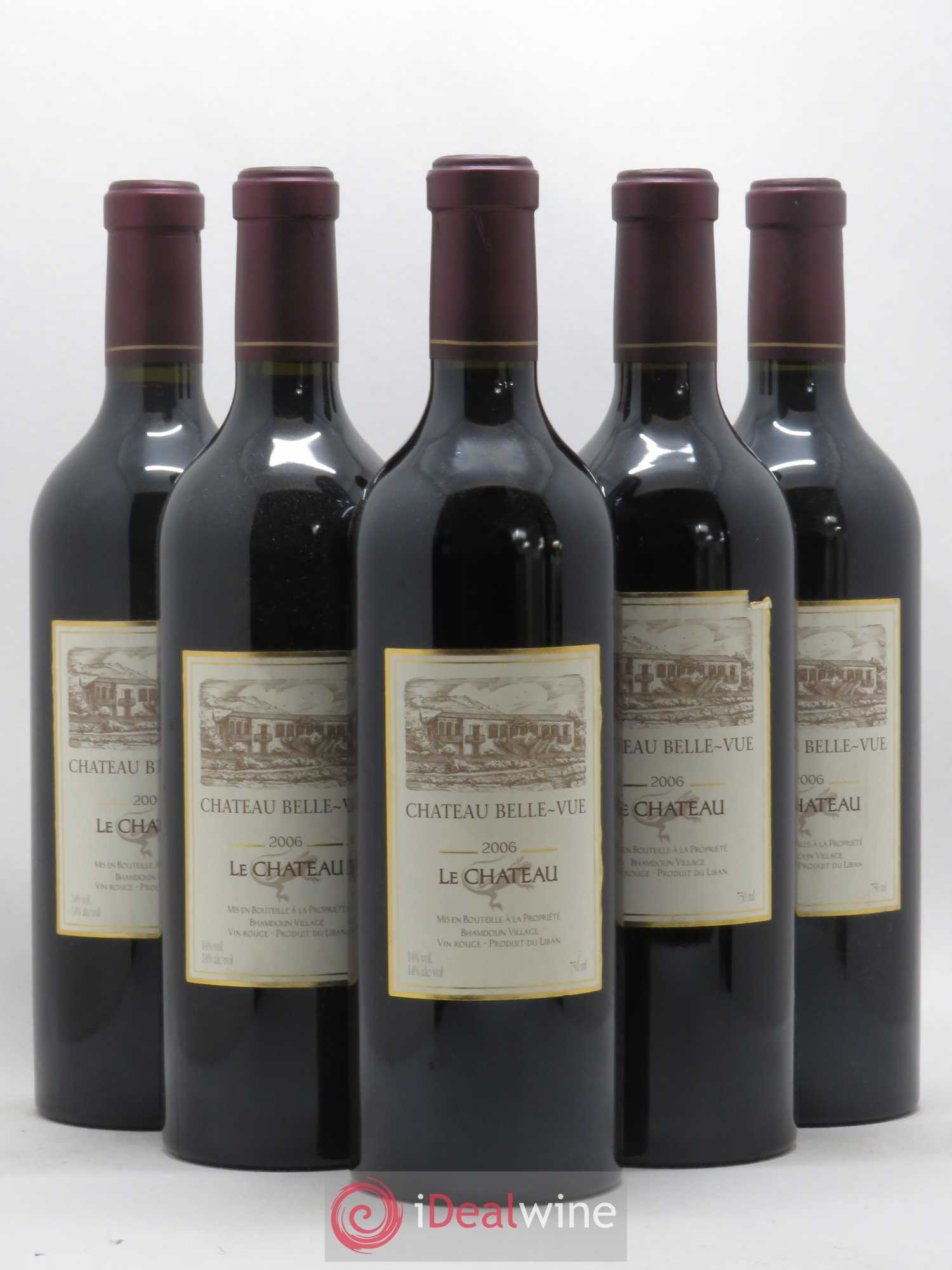 Liban Château Belle vue 2006 - Posten von 5 Flaschen - 0