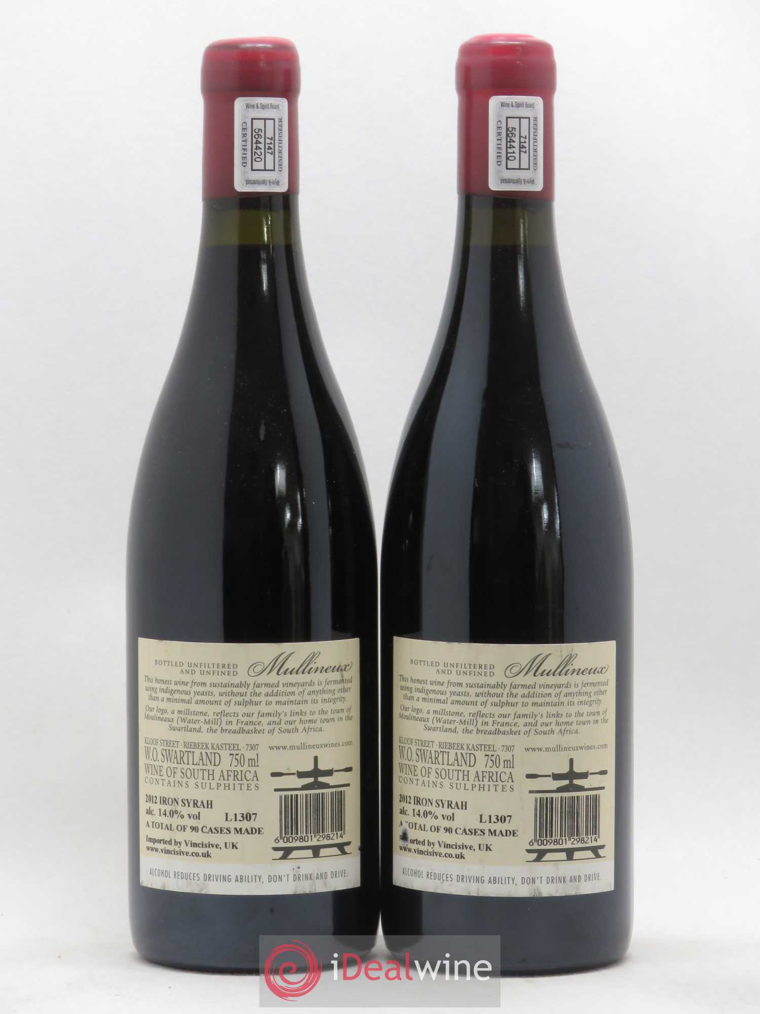 Afrique du Sud Swartland Mullineux Iron Syrah (sans prix de réserve) 2012 - Posten von 2 Flaschen - 1