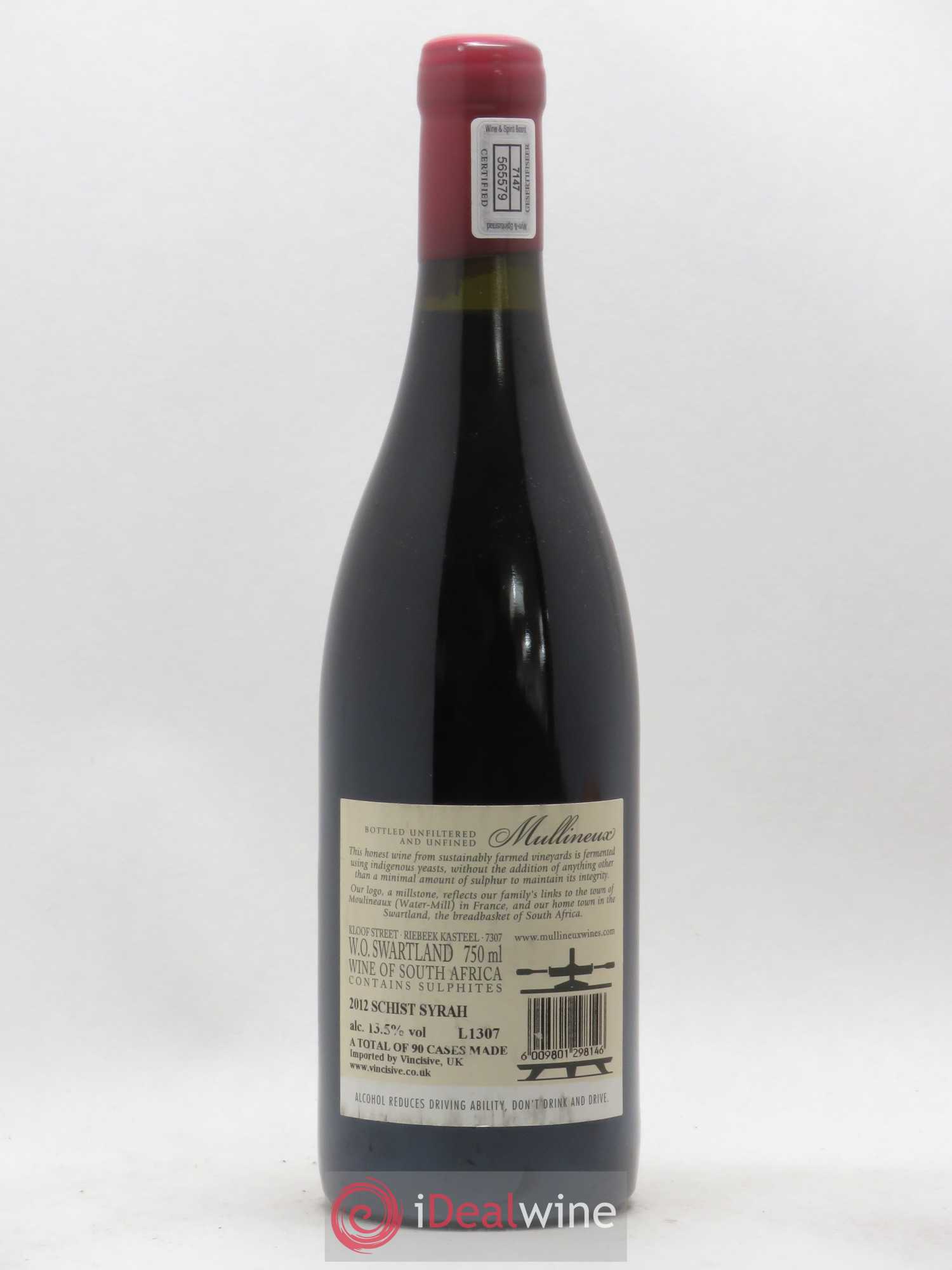Afrique du Sud Swartland Mullineux Schist Syrah (sans prix de réserve) 2012 - Posten von 1 Flasche - 1