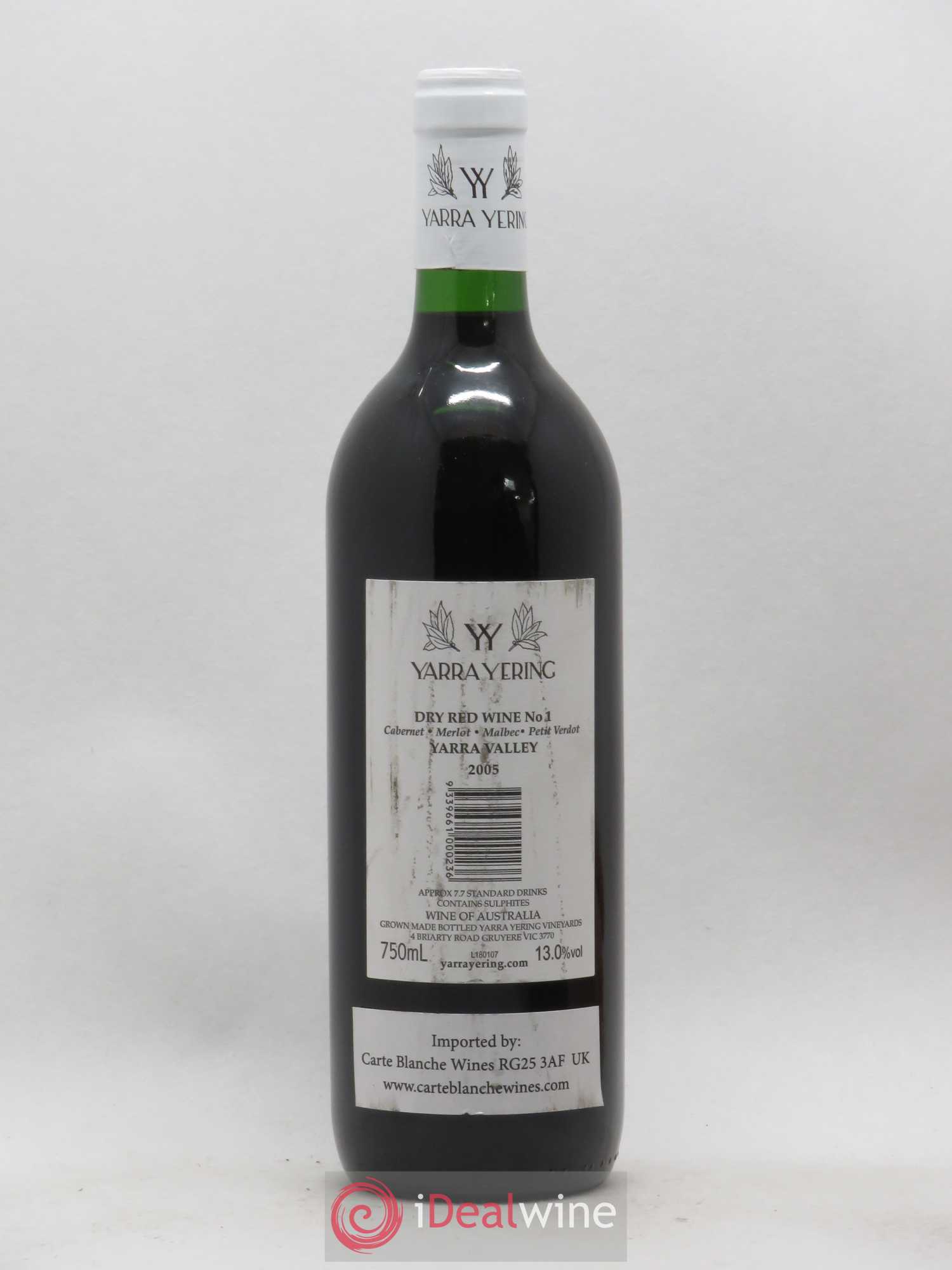 Australie Yarra Yering Dry Red No 1 Yarra Valley (sans prix de réserve) 2005 - Posten von 1 Flasche - 1