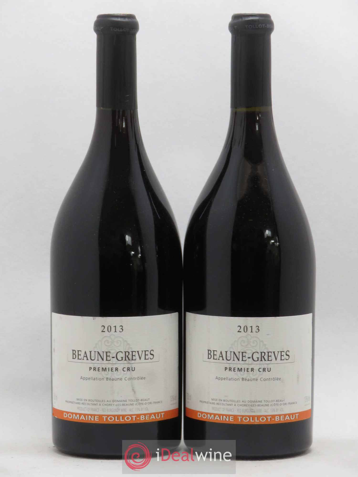 Beaune 1er Cru Grèves Tollot Beaut (Domaine) (sans prix de réserve) 2013 - Lot de 2 bouteilles - 0