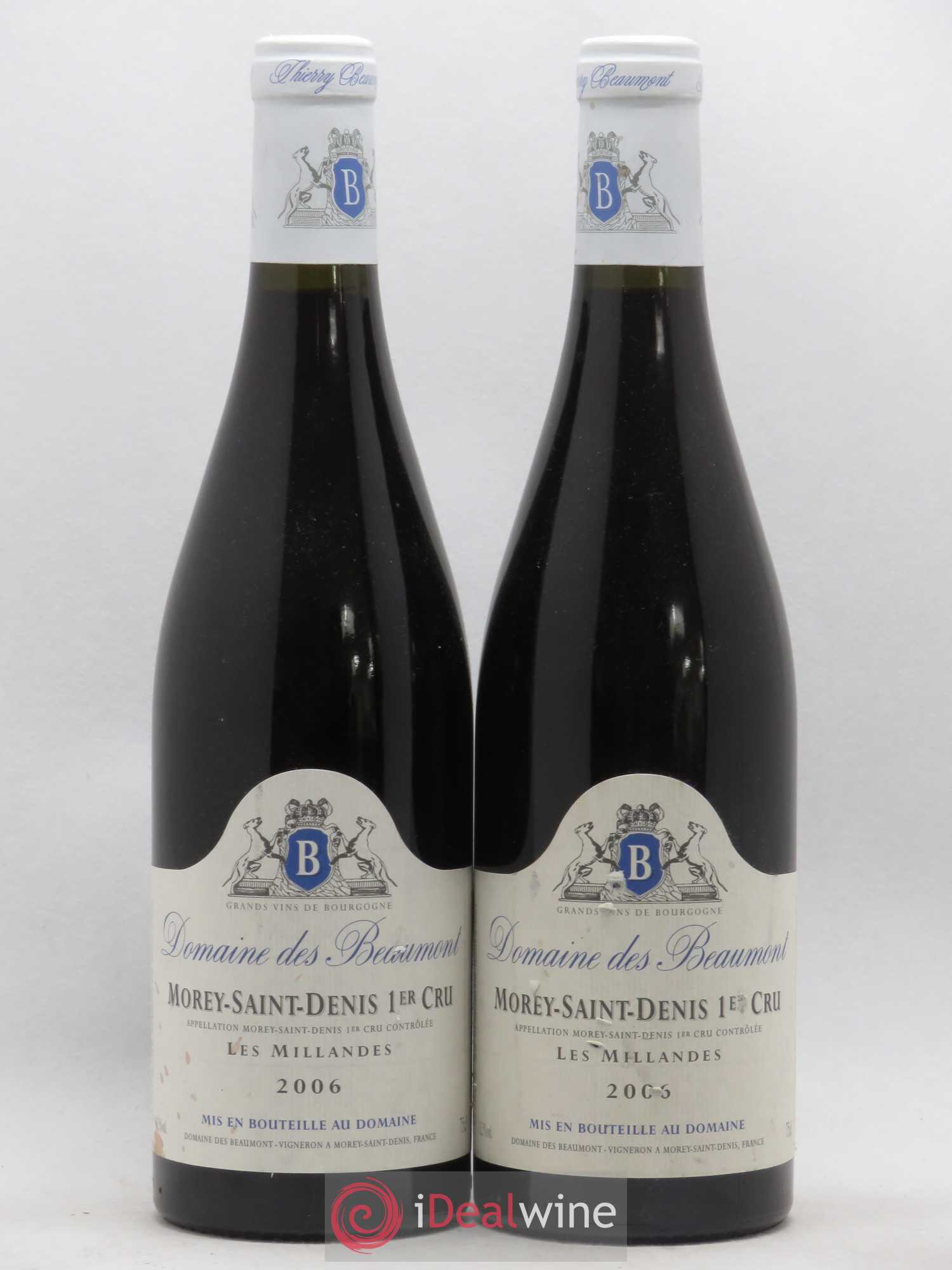 Morey-Saint-Denis 1er Cru Les Millandes Domaine des Beaumont (sans prix de réserve) 2006 - Posten von 2 Flaschen - 0