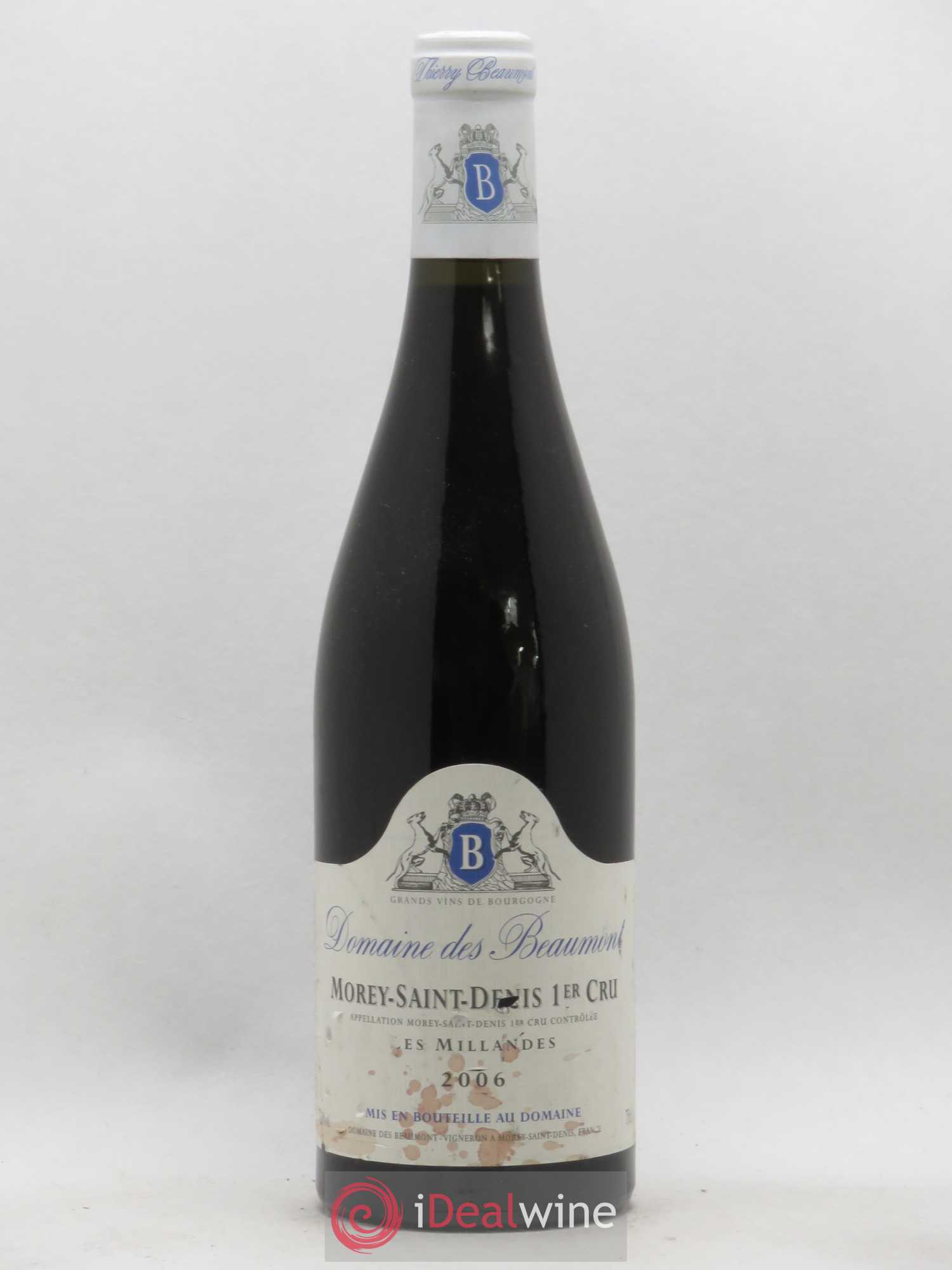 Morey-Saint-Denis 1er Cru Les Millandes Domaine des Beaumont (sans prix de réserve) 2006 - Posten von 1 Flasche - 0
