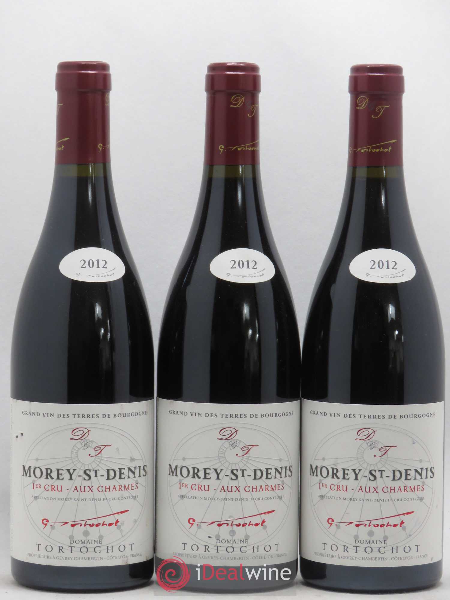 Morey-Saint-Denis 1er Cru Aux Charmes Domaine Tortochot 2012 - Posten von 3 Flaschen - 0