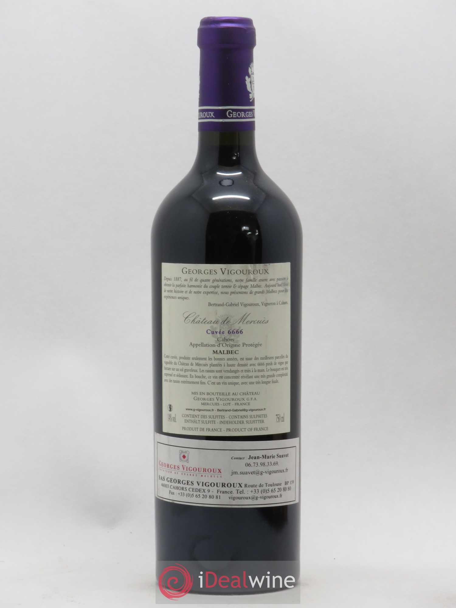 Cahors Château de Mercues Cuvée 666 (no reserve) 2014 - Lot of 1 bottle - 1