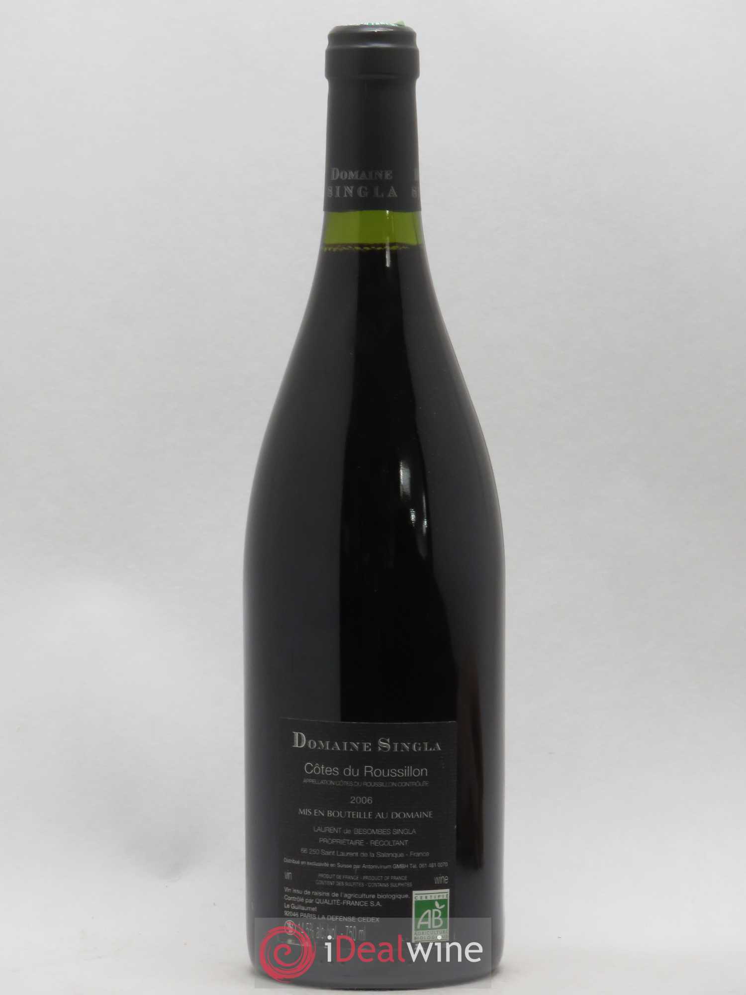 Côtes du Roussillon Domaine Singla Castell Vell (sans prix de réserve) 2006 - Posten von 1 Flasche - 1