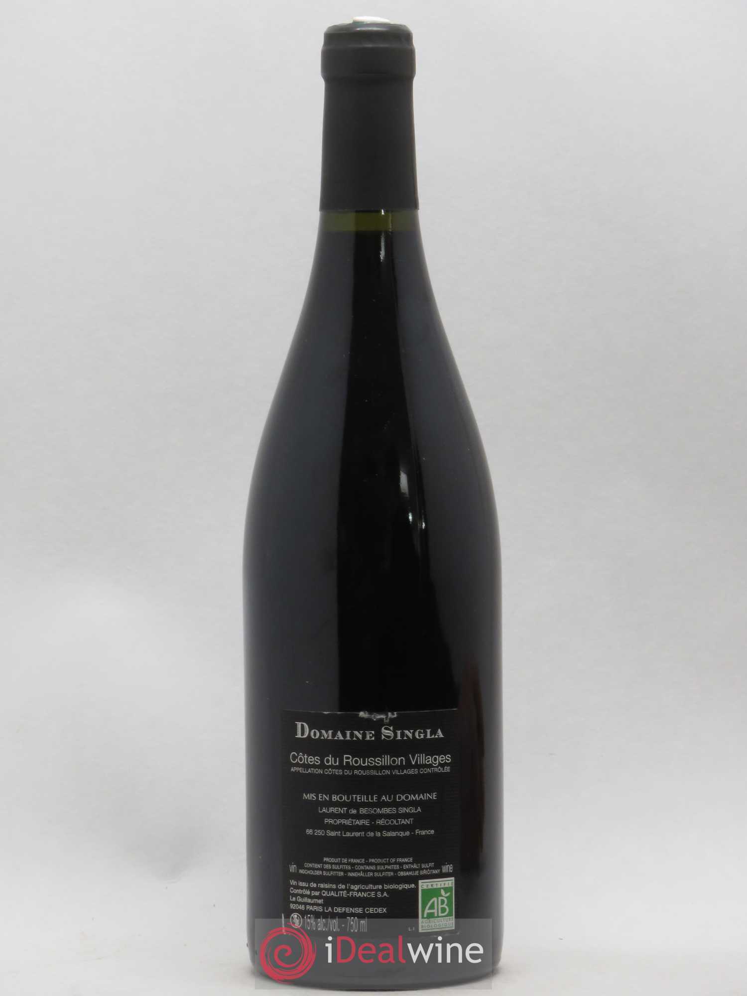 Côtes du Roussillon Villages La Crinyane Domaine Singla (sans prix de réserve) 2009 - Posten von 1 Flasche - 1