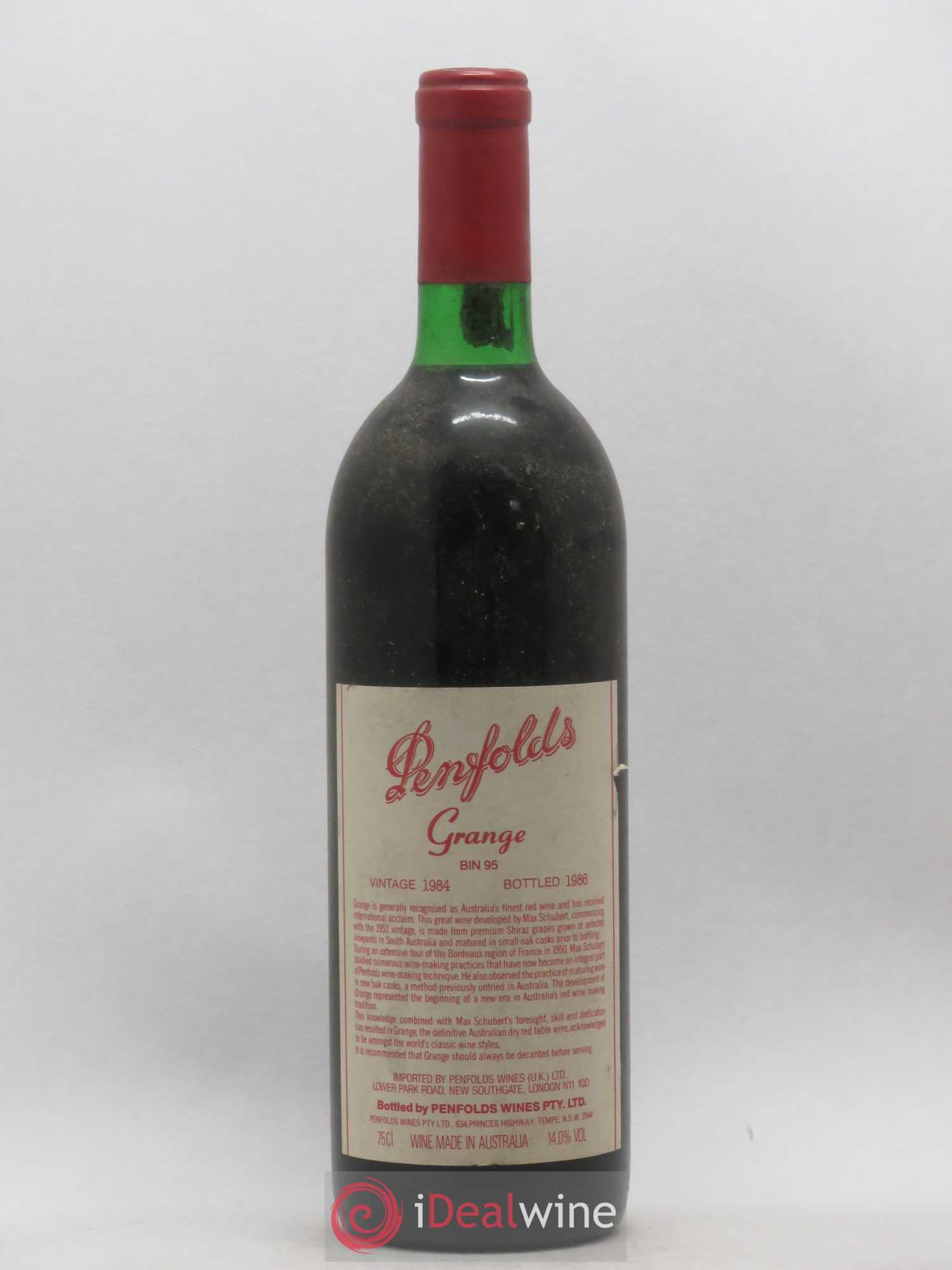 South Australia Penfolds Wines Grange Bin 95 1984 - Lot de 1 bouteille - 0