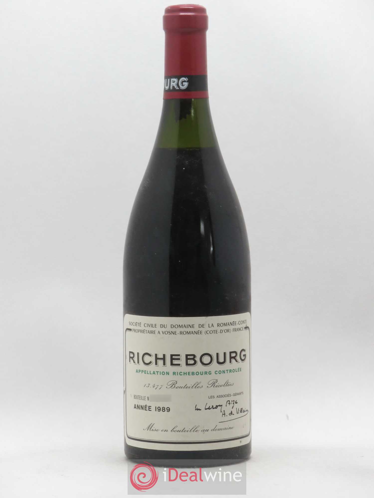 Richebourg Grand Cru Domaine de la Romanée-Conti 1989 - Lot de 1 bouteille - 0