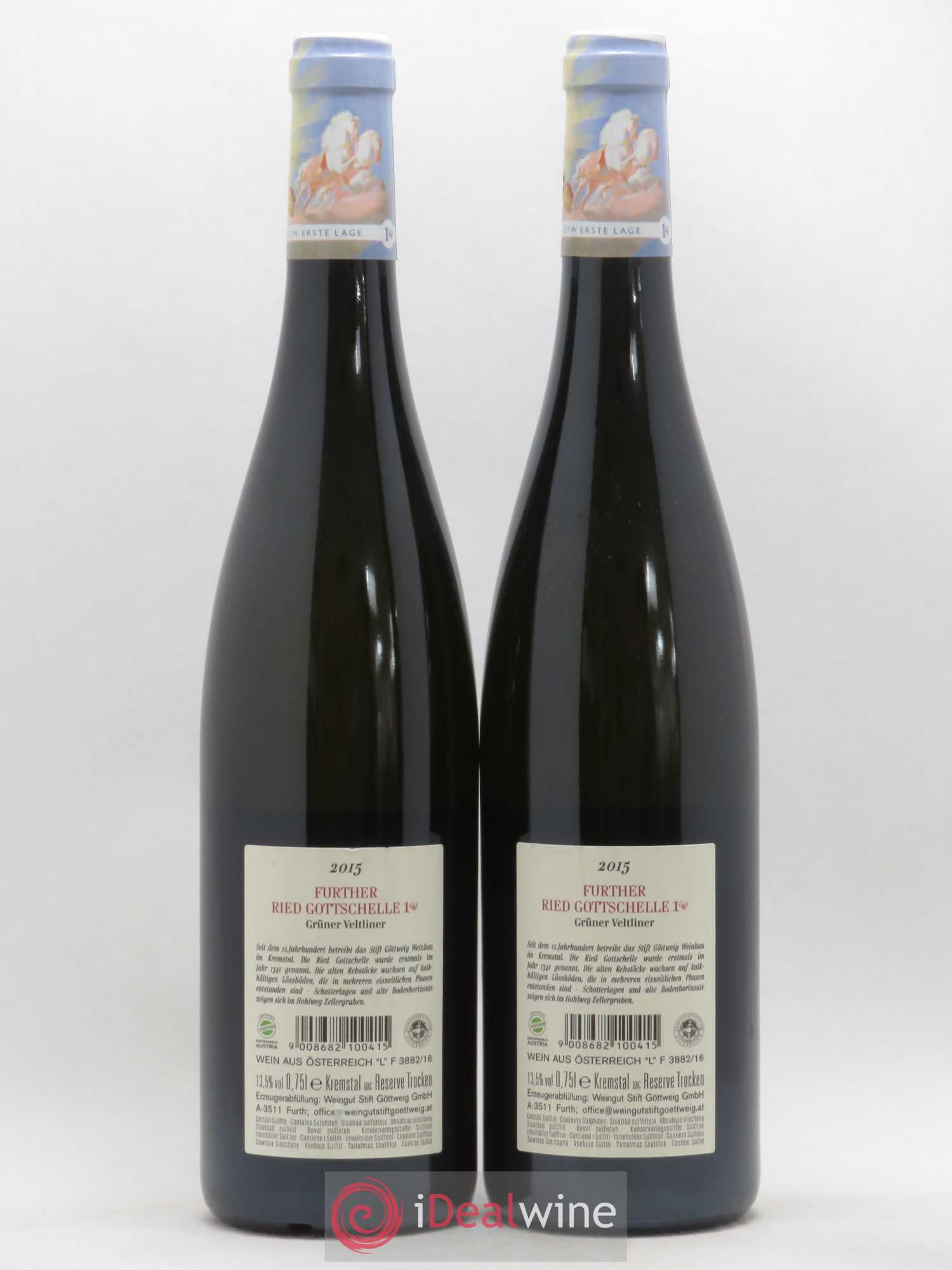 Autriche Kremstal Reserve Stift Goettweig Gruner Veltliner Ried Gottscheller (sans prix de réserve) 2015 - Posten von 2 Flaschen - 1
