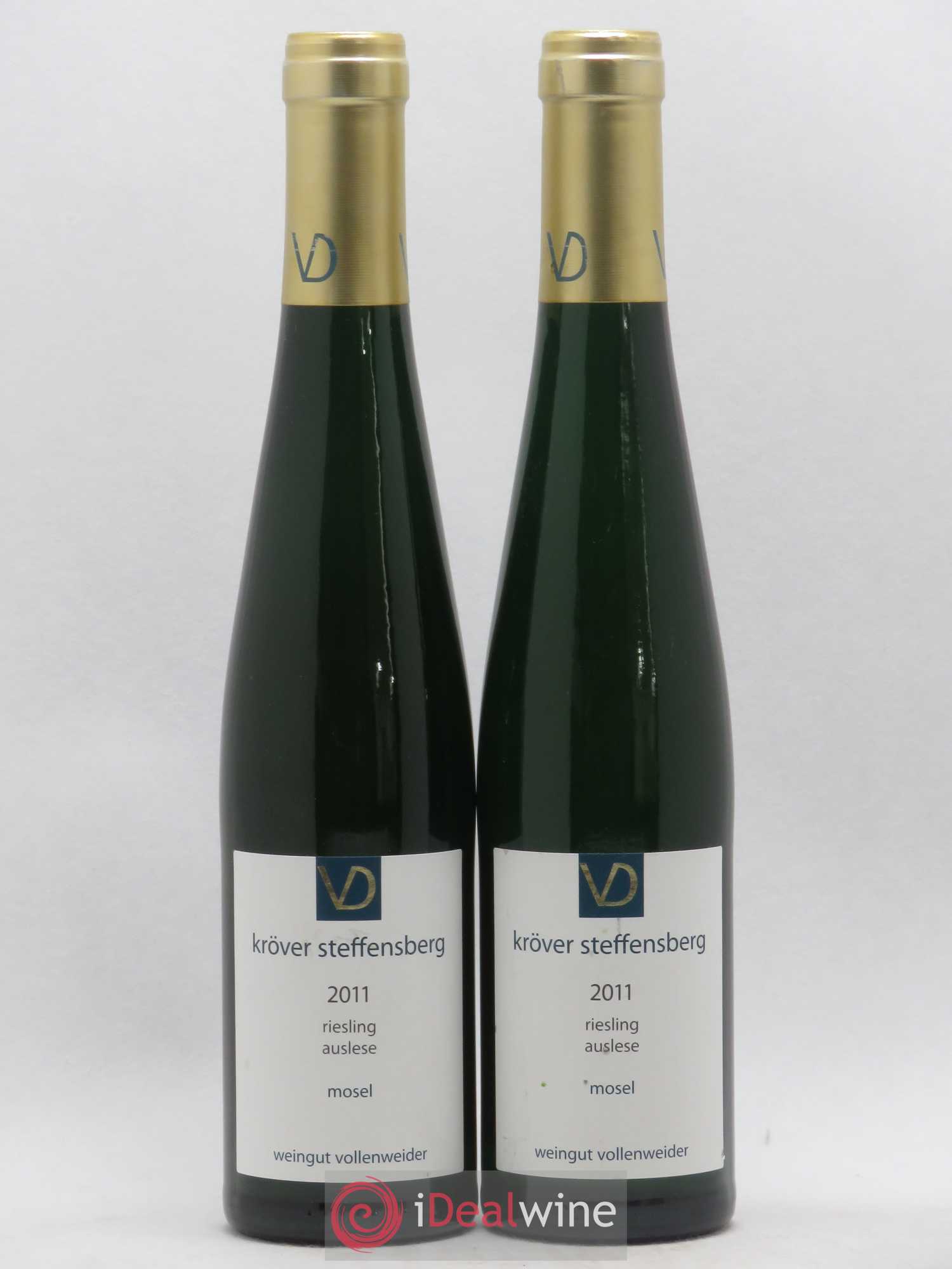 Riesling Weingut Vollenweider Krover Steffensberg Riesling Auslese (sans prix de réserve) 2011 - Posten von 2 Demi-Flaschen - 0