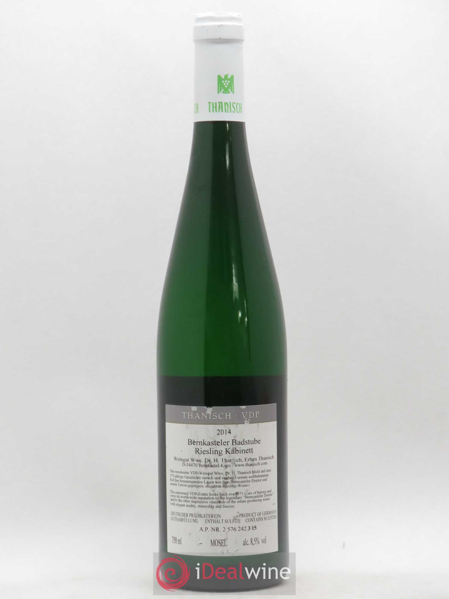 Riesling Mosel Dr Thanich VDP Bernkasteler Badstube Riesling Kabinett (sans prix de réserve) 2014 - Lotto di 1 bottiglia - 1