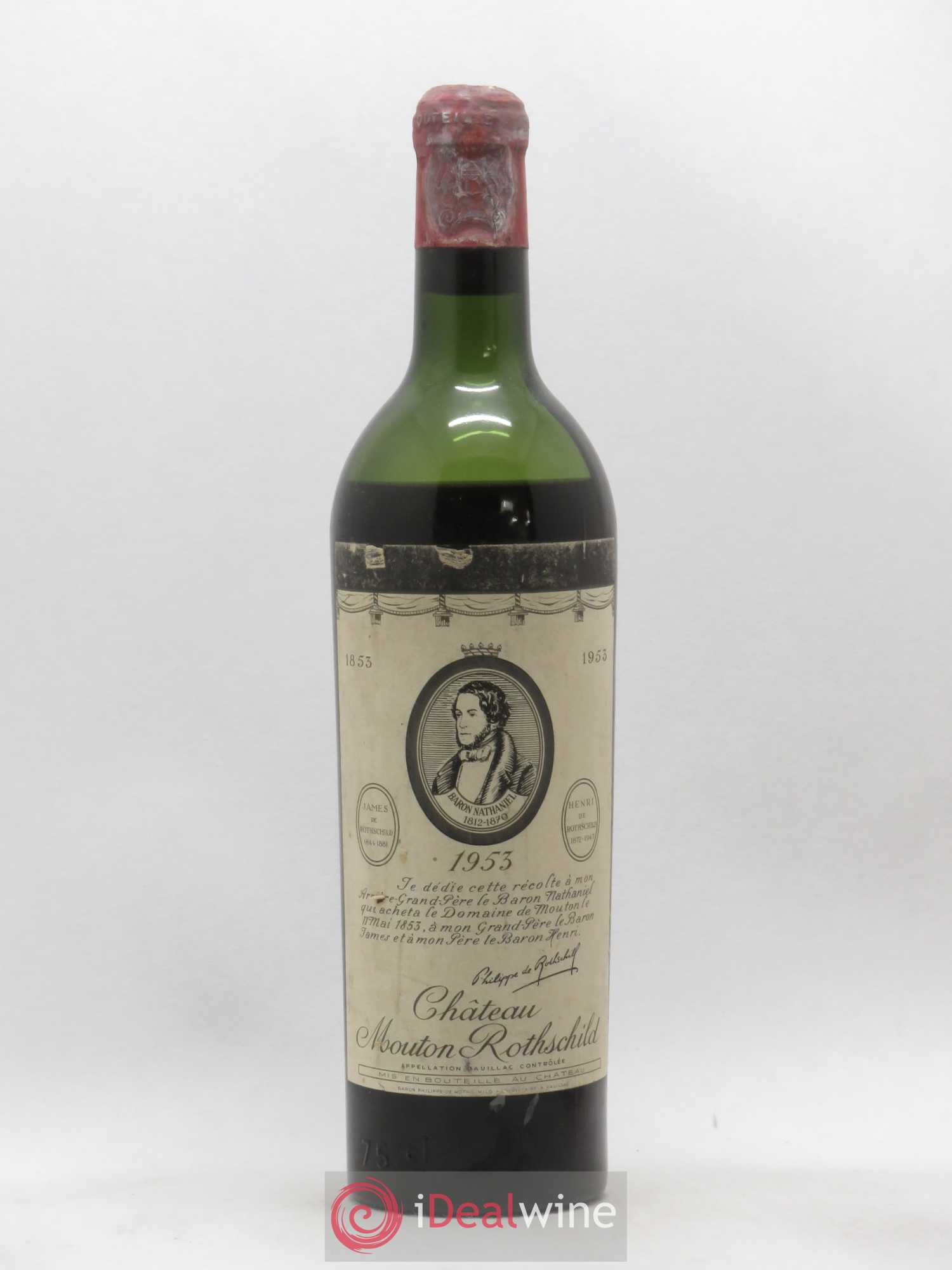 Château Mouton Rothschild 1er Grand Cru Classé 1953 - Lot de 1 bouteille - 0