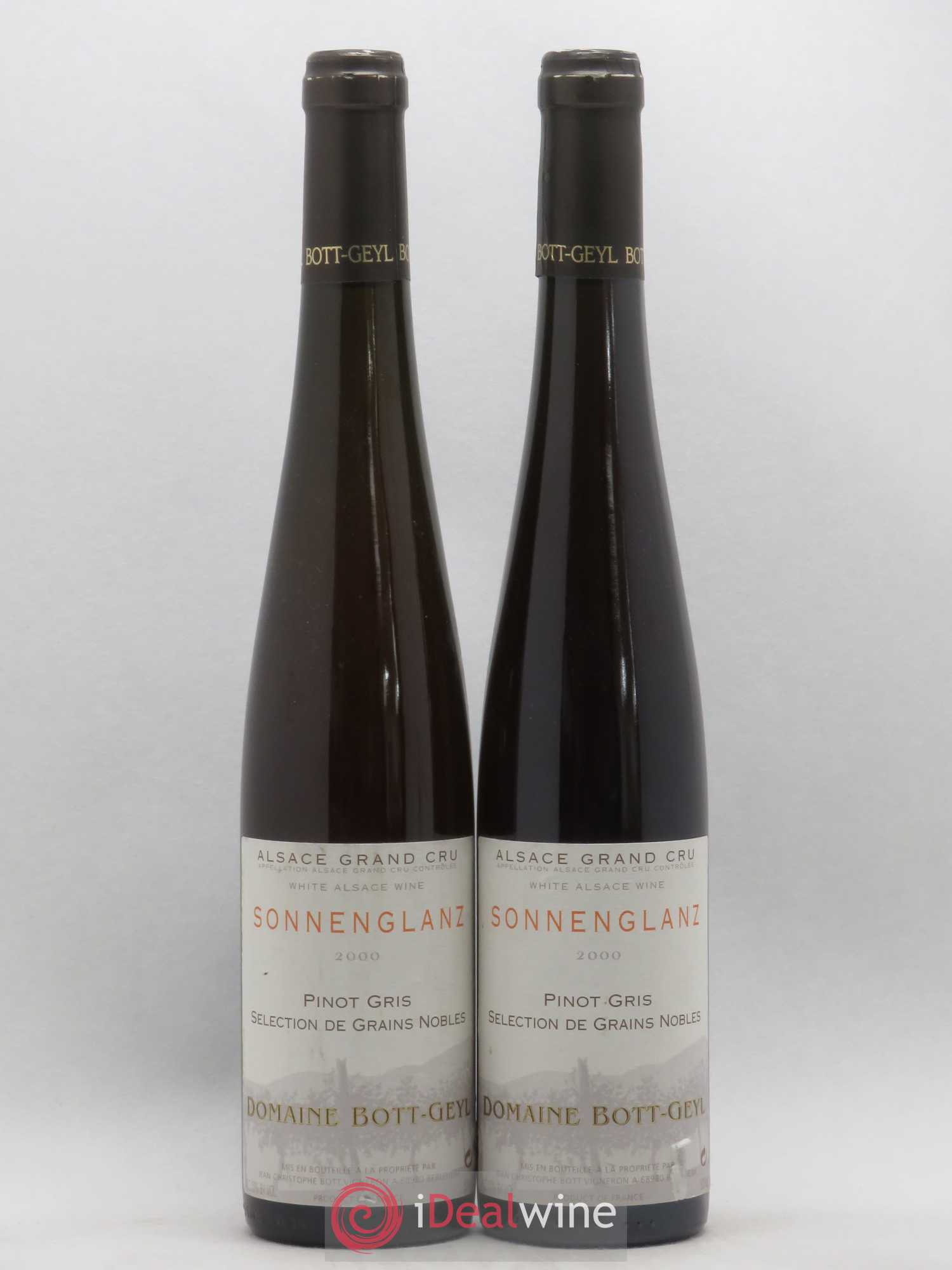 Alsace Pinot Gris Grand Cru Sonnenglanz Bott-Geyl (Domaine) Sélection de Grains Nobles 50 Cl (sans prix de réserve) 2000 - Posten von 2 Flaschen - 0