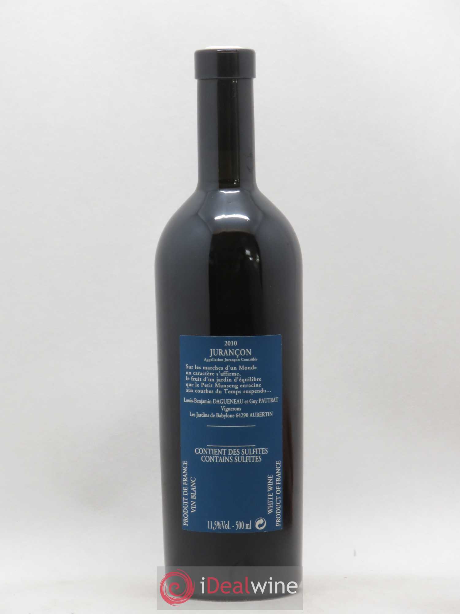 Vin de France (anciennement Jurançon) Jardins de Babylone Didier Dagueneau 50 Cl 2010 - Lotto di 1 bottiglia - 1